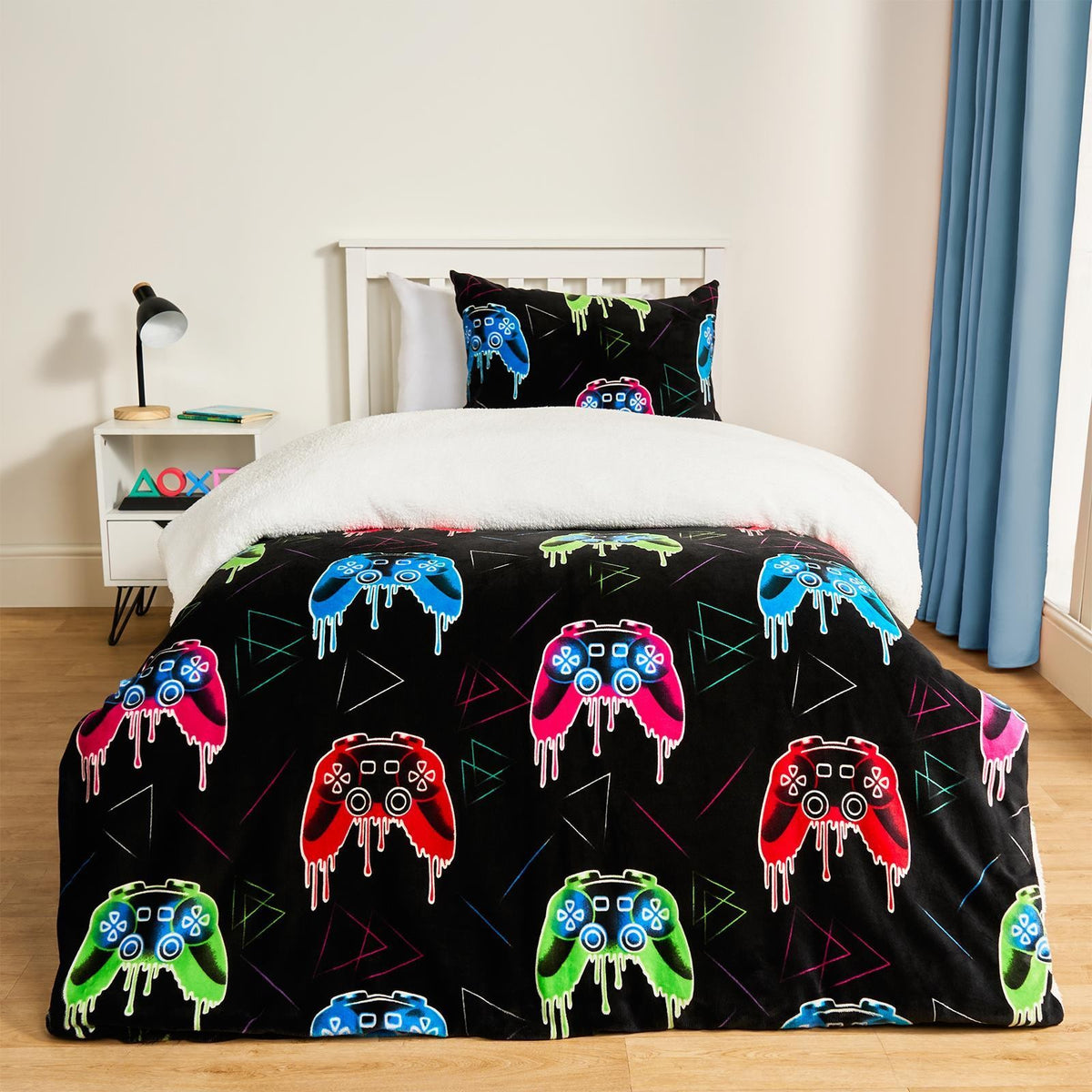 OHS Kids Bedding Set Glow-in-the-Dark Soft Thermal Duvet Cover with Pillowcase