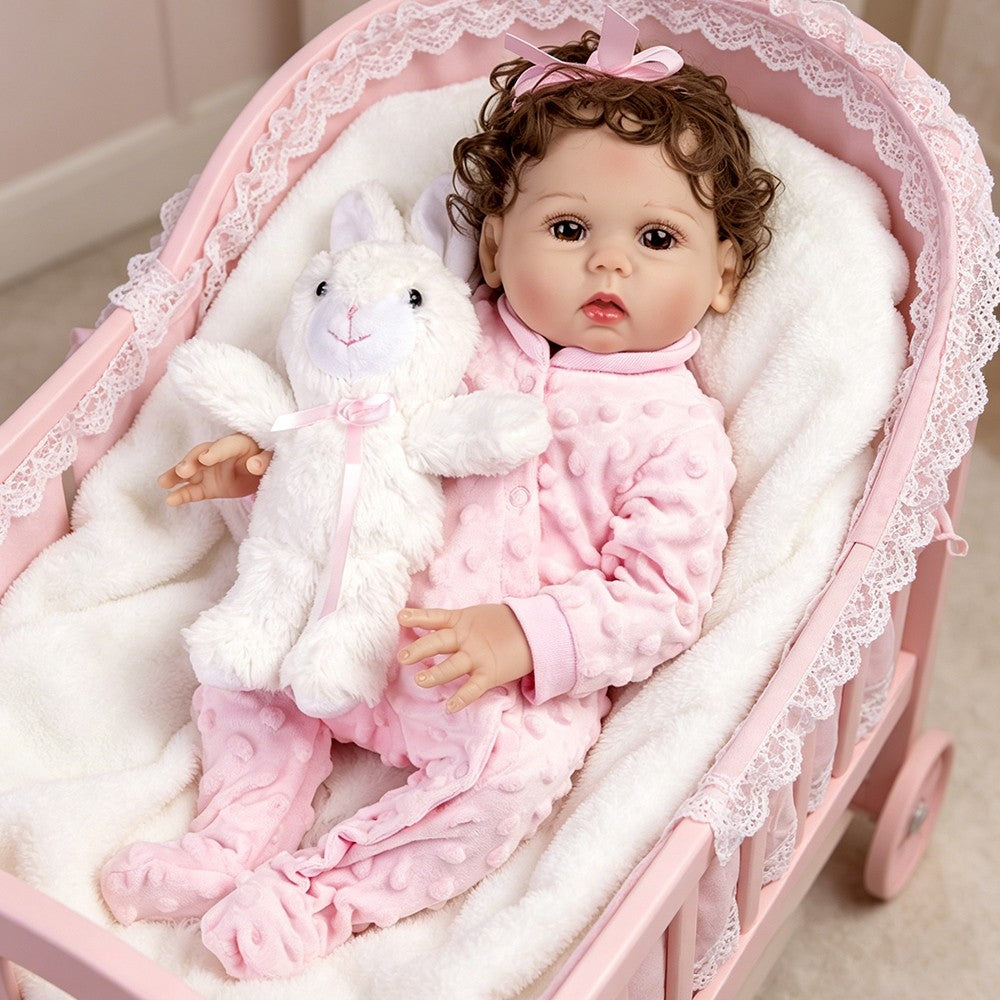 18" Realistic Reborn Newborn Baby Dolls Full Body Vinyl Silicone Girl Bath Gift