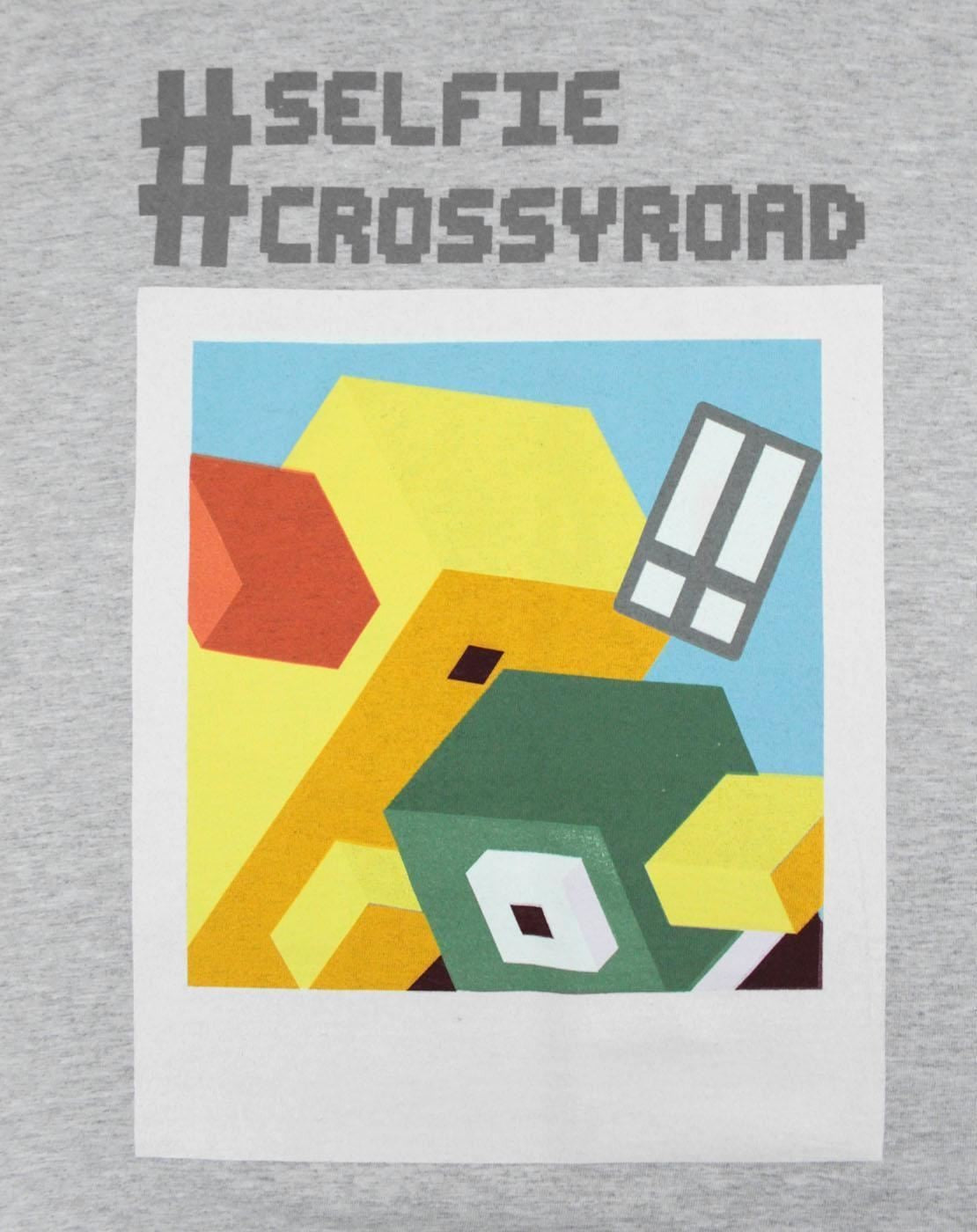 Crossy Road Short Sleeved T-Shirt | Boys Grey | Official Merch