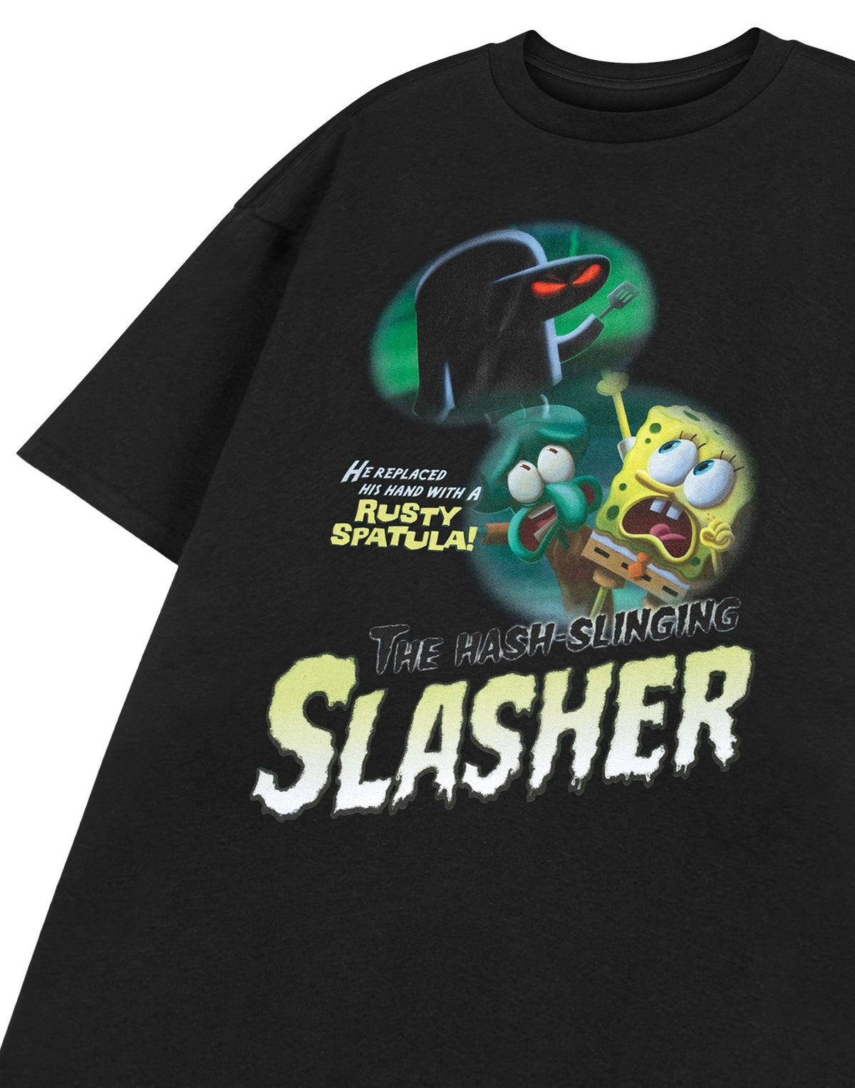 SpongeBob SquarePants Short Sleeved T-Shirt | Unisex Black | Official Merch