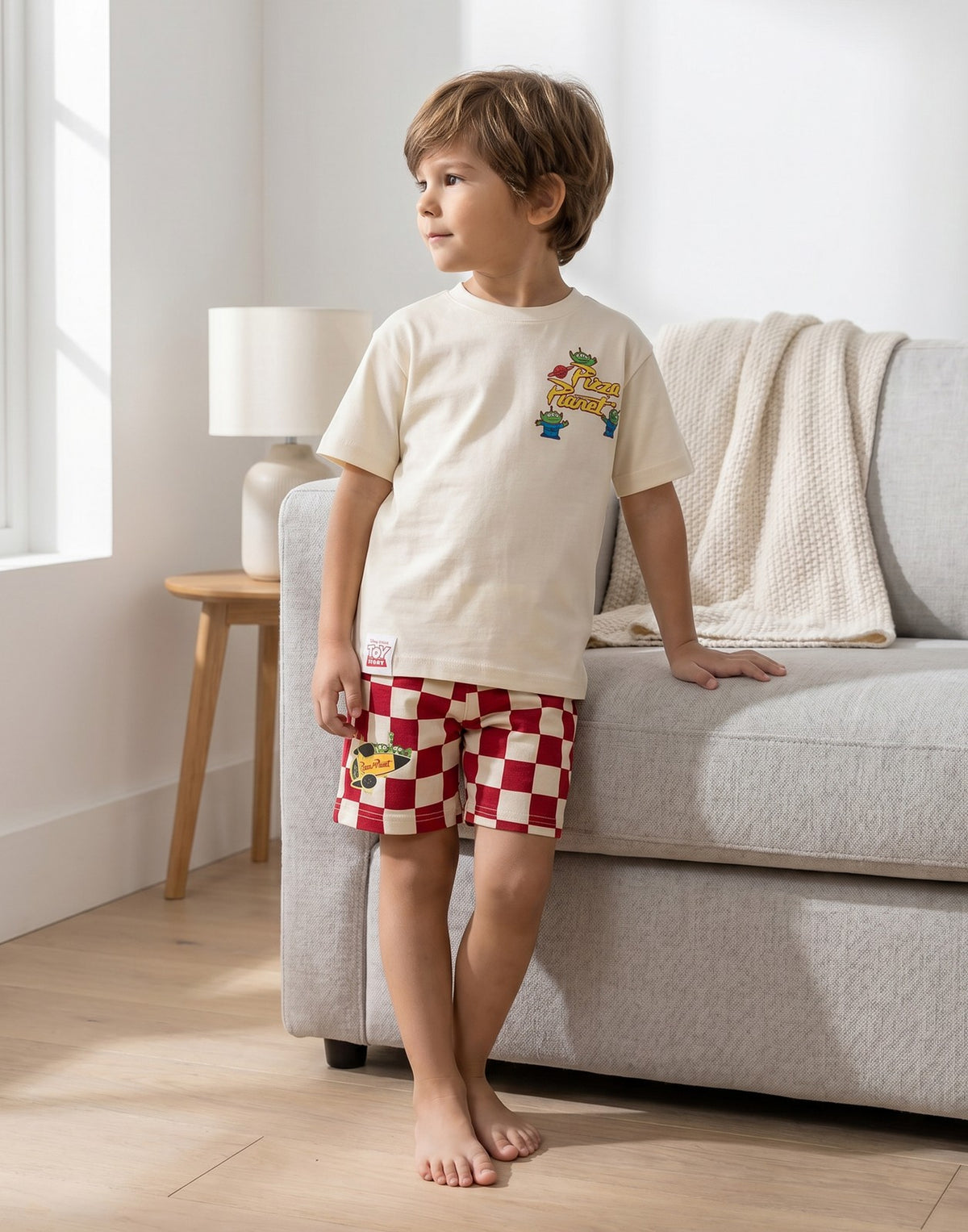 Disney T-Shirt and Shorts Set | Boys Beige | Official Merch