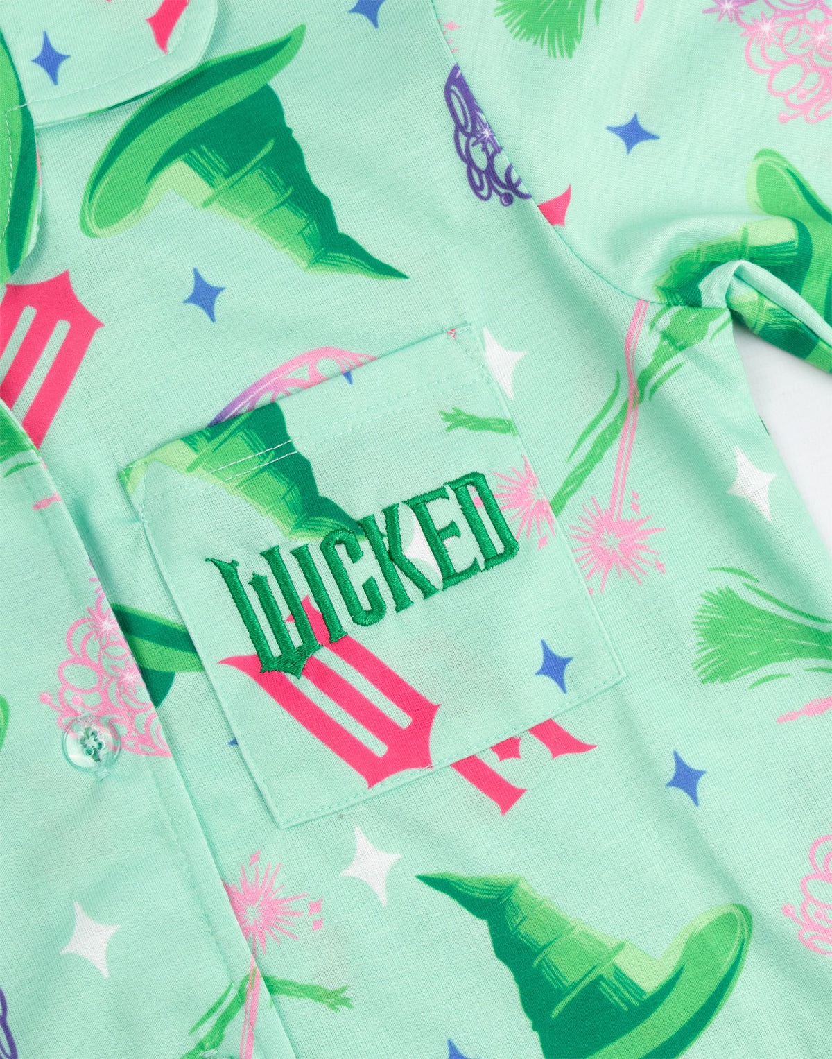 Wicked Long Sleeve Long Leg Pyjama Set | Girls Pink | Official Merch