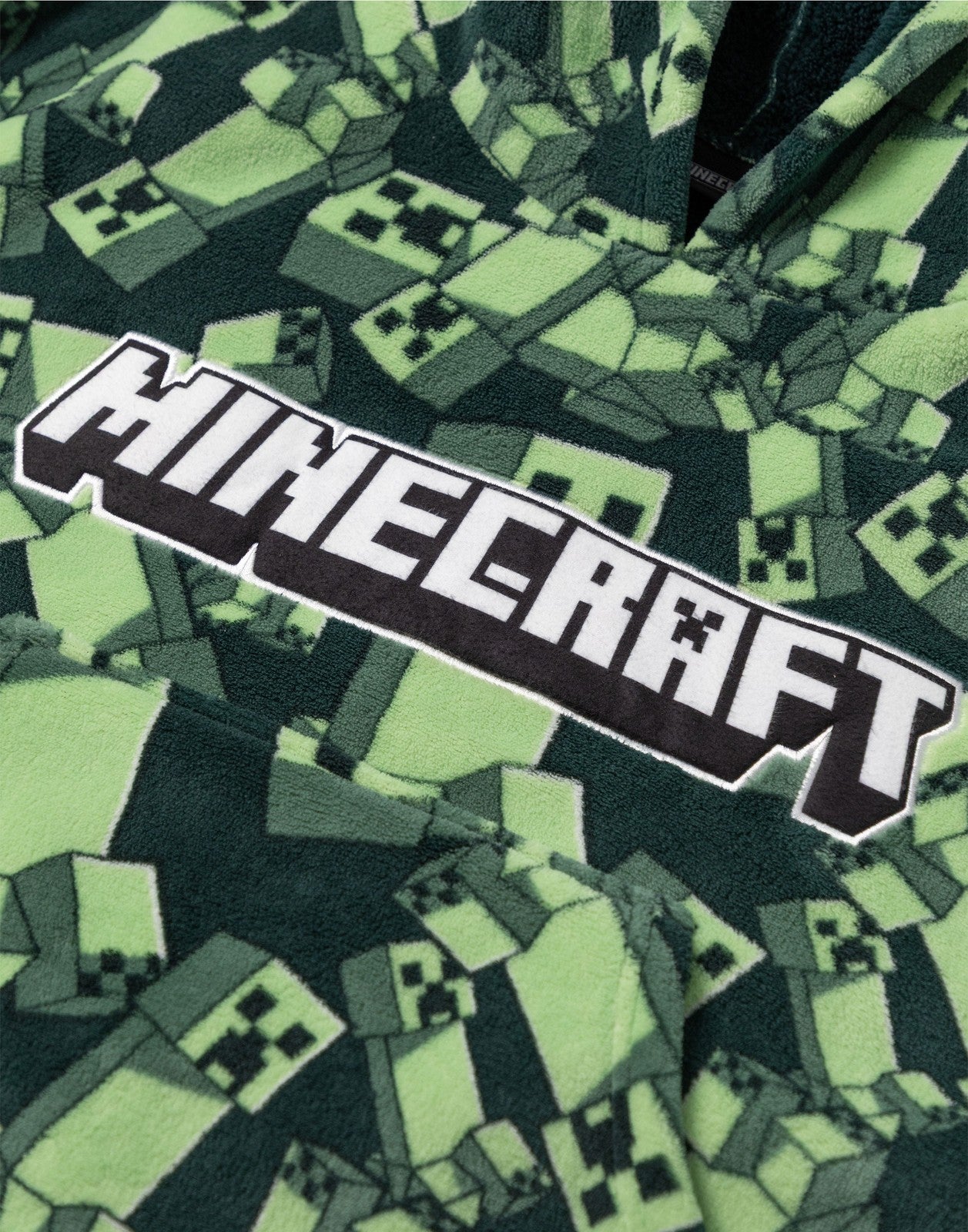 Minecraft Blanket Hoodie | Boys Green Gaming | Official Merch