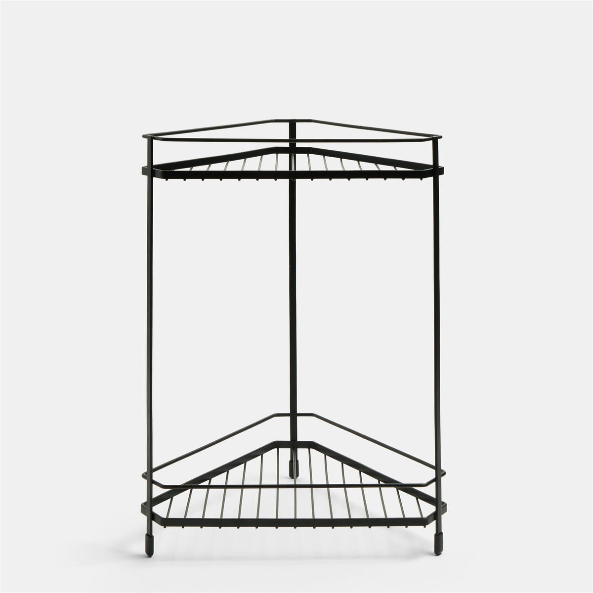 OHS 2 Tier Corner Shelf Free Standing Shelving Unit Metal Kitchen Storage Rack