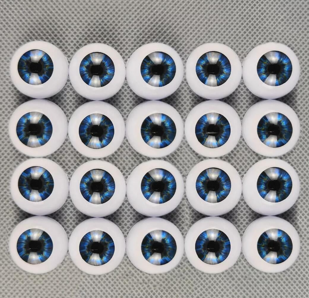10 Pairs Half Round Acrylic Eyes Eyeballs for Reborn Baby Dolls Kit DIY Repair