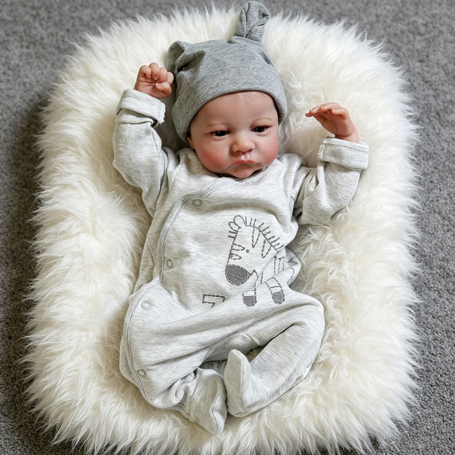 18in Handmade Reborn Baby Dolls Vinyl Silicone Realistic Newborn Boy Twins Gifts