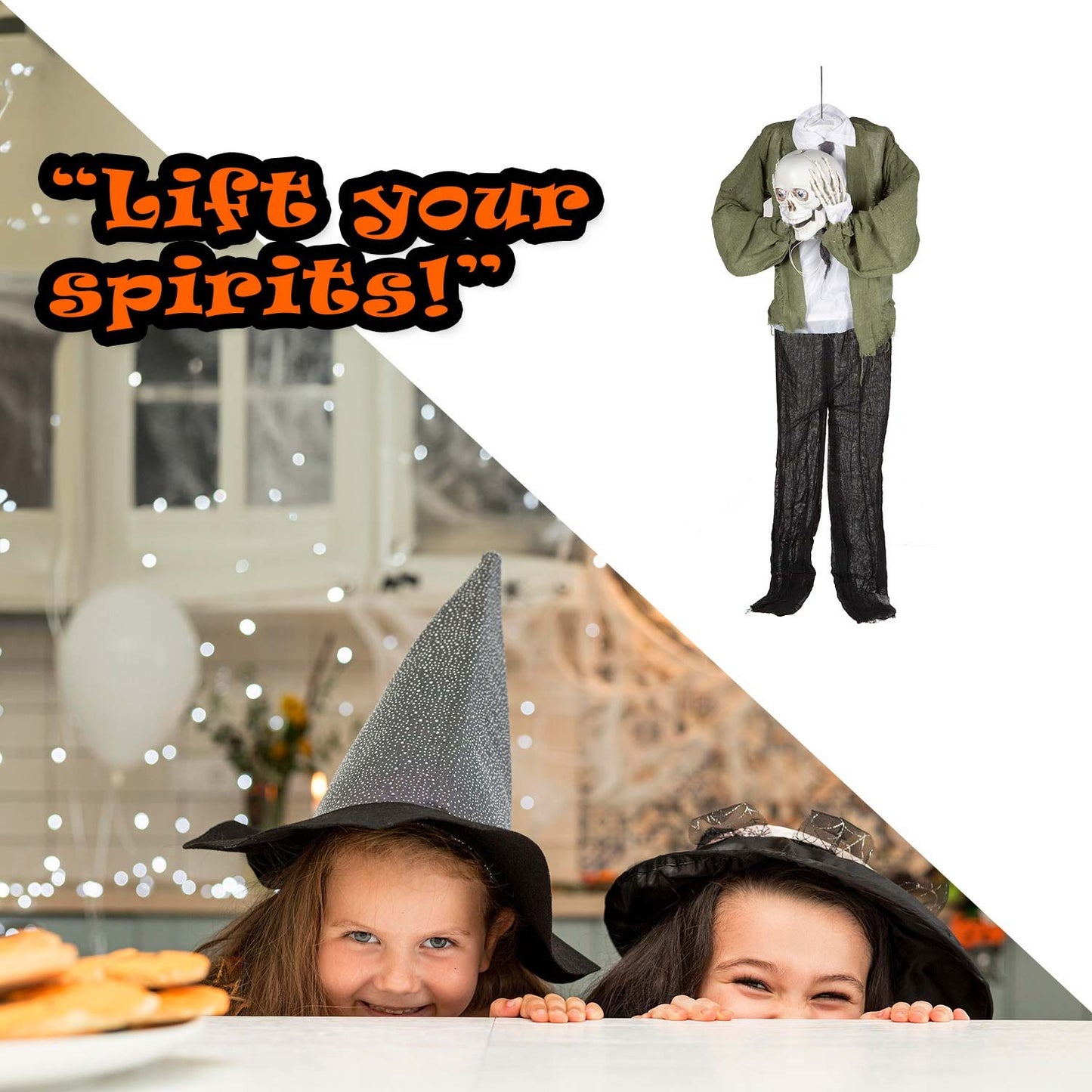 Halloween Hanging Skeleton Decoration Trick or Treat Party MultiColour