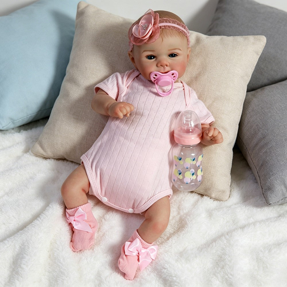 Realistic Reborn Newborn Baby Girl Doll Vinyl Silicone Handmade Lifelike Twins