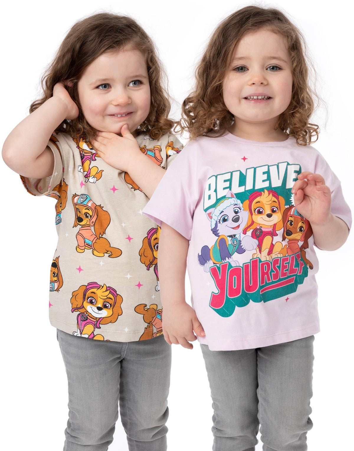 Paw Patrol Multi-Pack of 2 Short-Sleeved T-Shirts | Girls Multicoloured | Offici