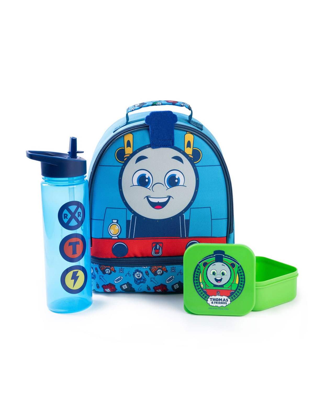 Thomas and Friends Lunch Bag Bottle and Snack Pot | Unisex Kids Blue | Official
