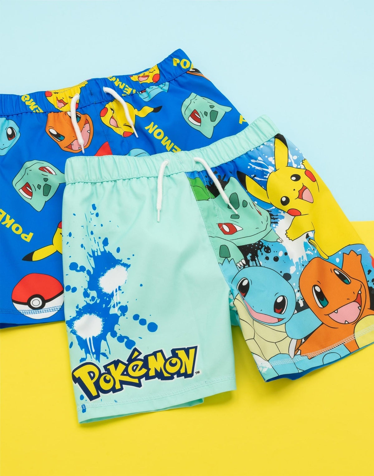 Pokemon Multi-Pack of 2 Swim Shorts | Boys Blue | Official Merch