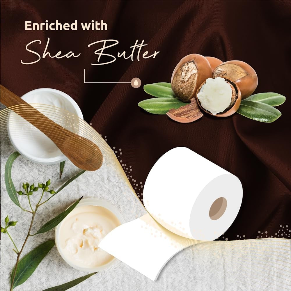 Phoenix Soft Shea Butter Fragranced Luxury Toilet Rolls Bulk Buy - Quilted White