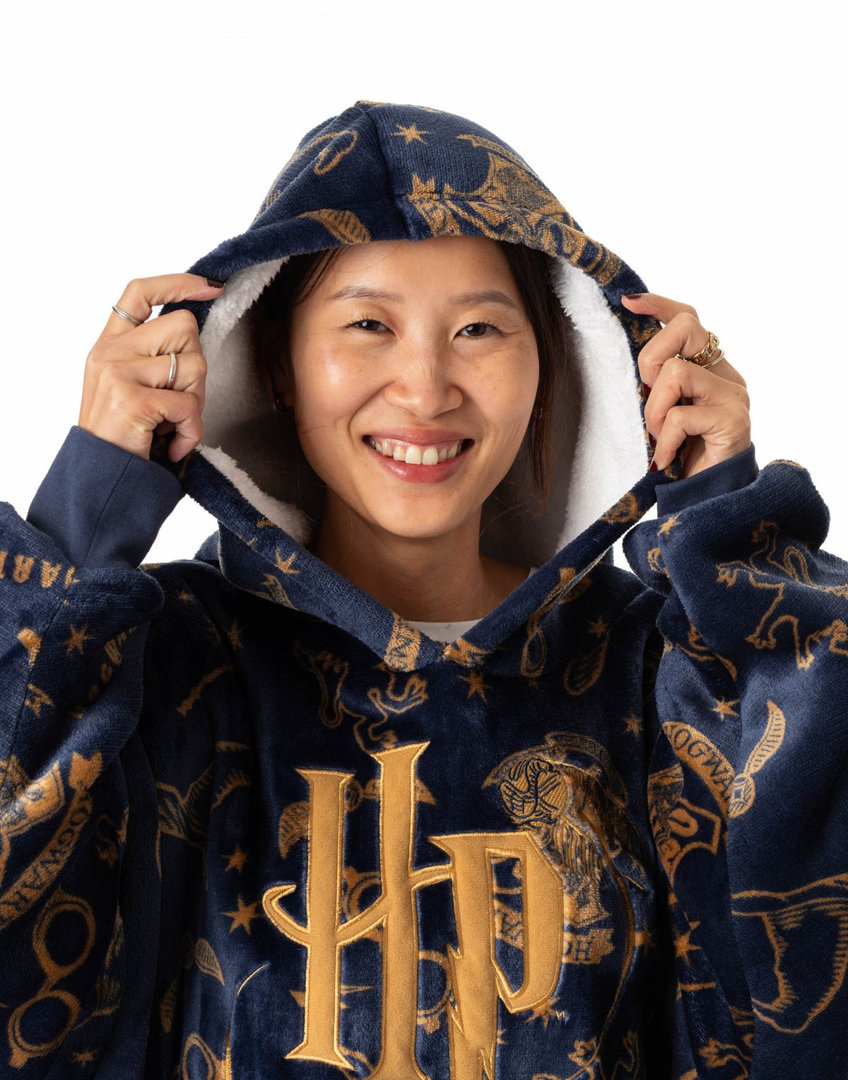 Harry Potter Blanket Hoodie | Womens Navy | Official Merch