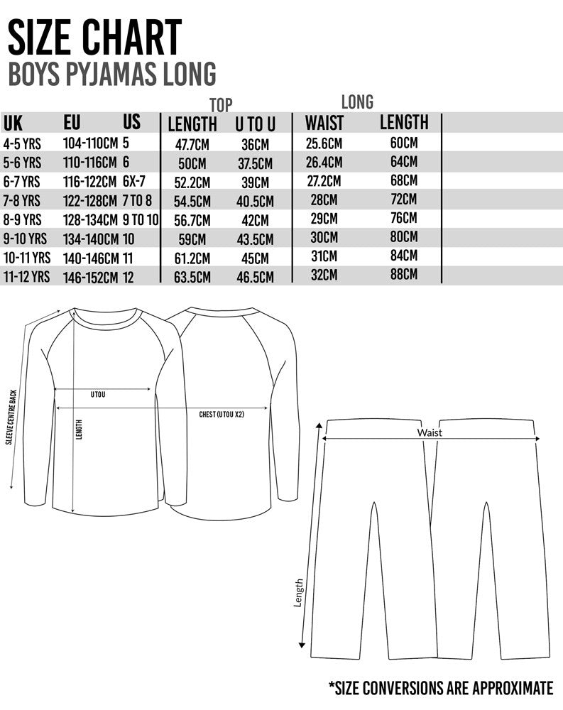 Jurassic World Long Sleeve Long Leg Pyjama Set | Boys Black | Official Merch