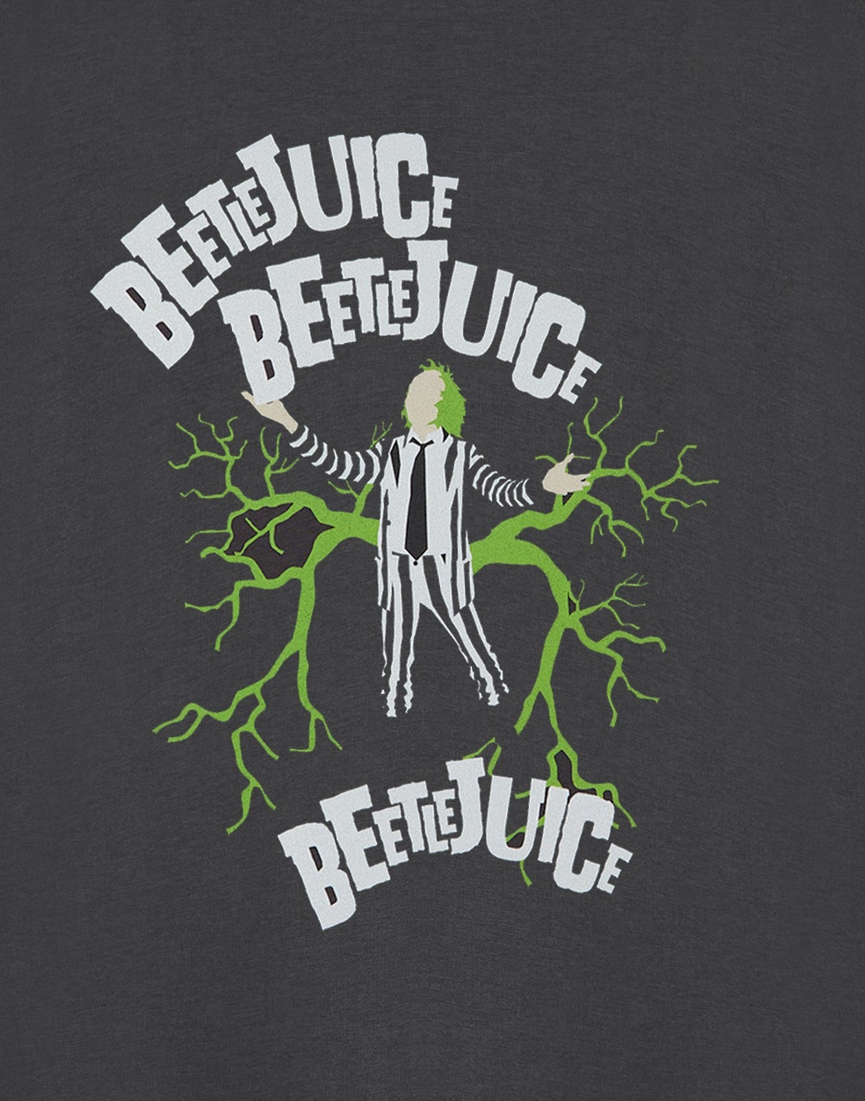 Beetlejuice Short Sleeved T-Shirt | Unisex Kids Charcoal | Official Merch