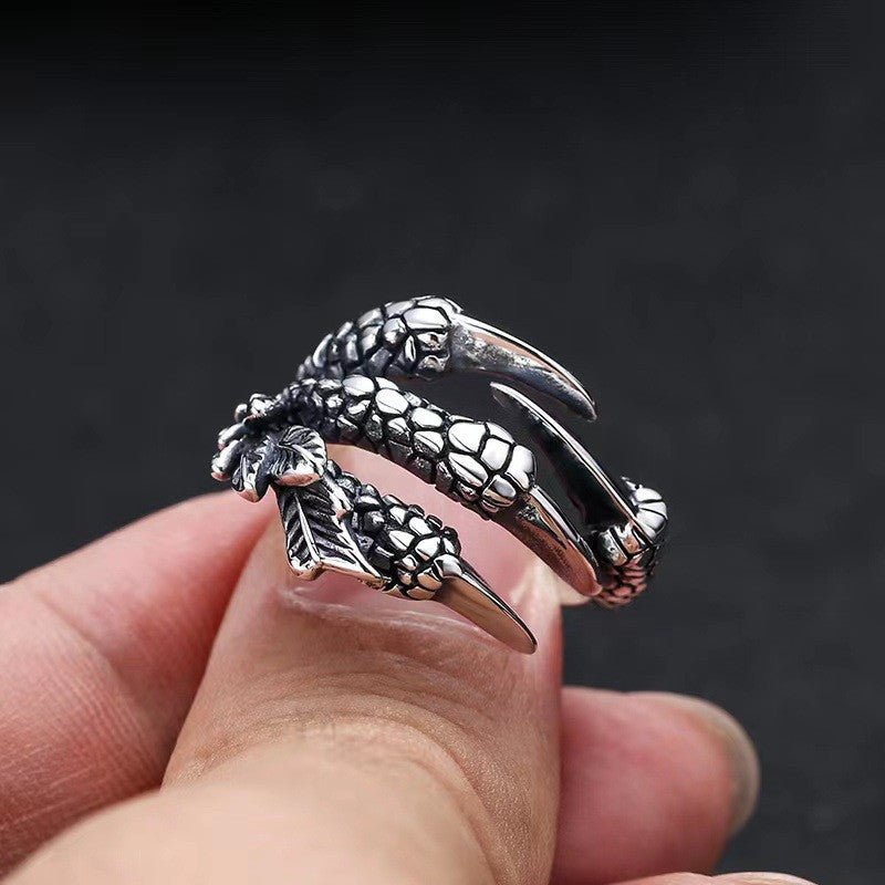 Vintage Dragon Claw Adjustable Ring 925 Sterling Silver Women Girls Jewellery UK