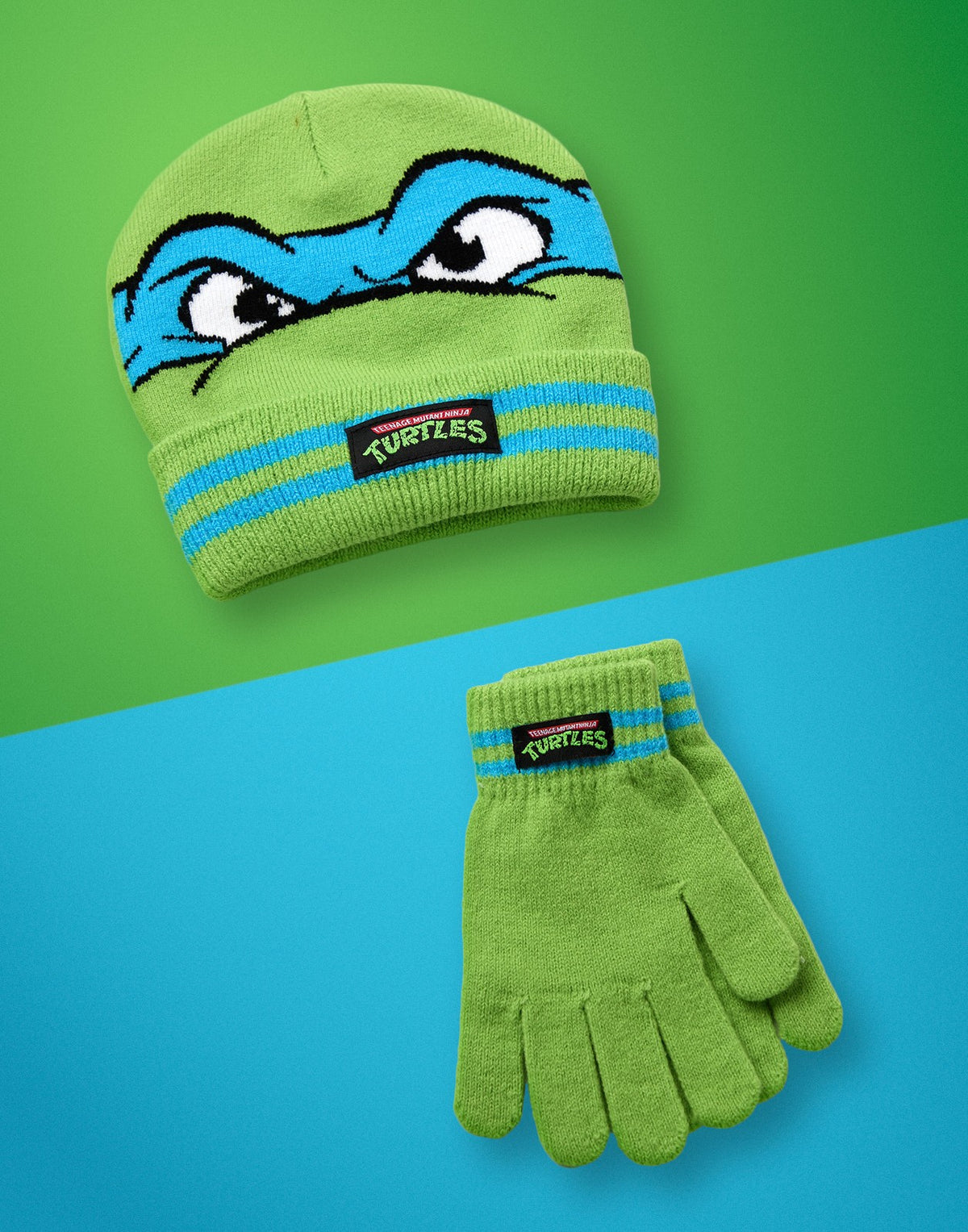 Teenage Mutant Ninja Turtles Beanie and Gloves Set | Boys Green | Official Merch