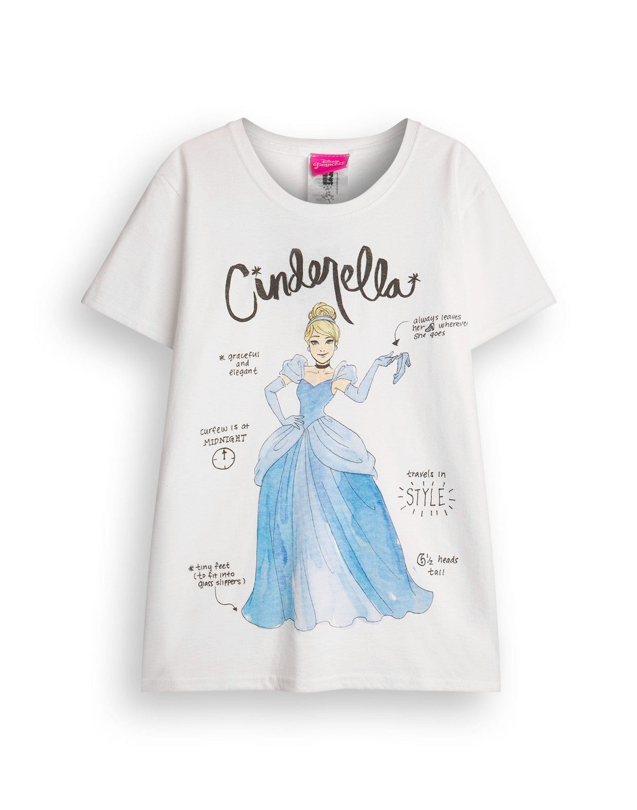 Disney Short Sleeved T-Shirt | Girls White | Official Merch