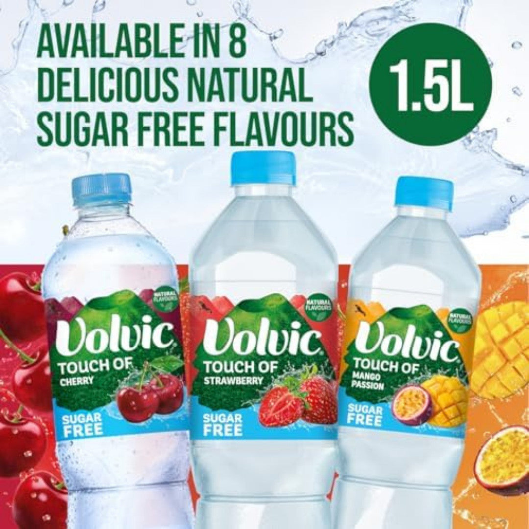 Volvic Touch of Fruit Sugar Free Choose Your Flavoured Water, 6 X 1.5L