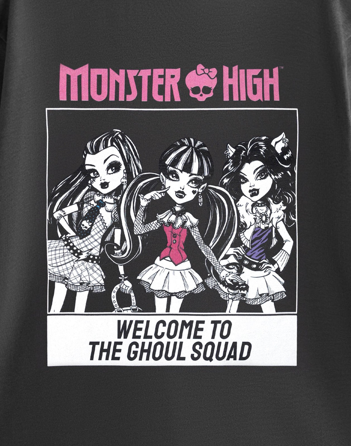 Monster High Short Sleeved T-Shirt | Unisex Charcoal | Official Merch