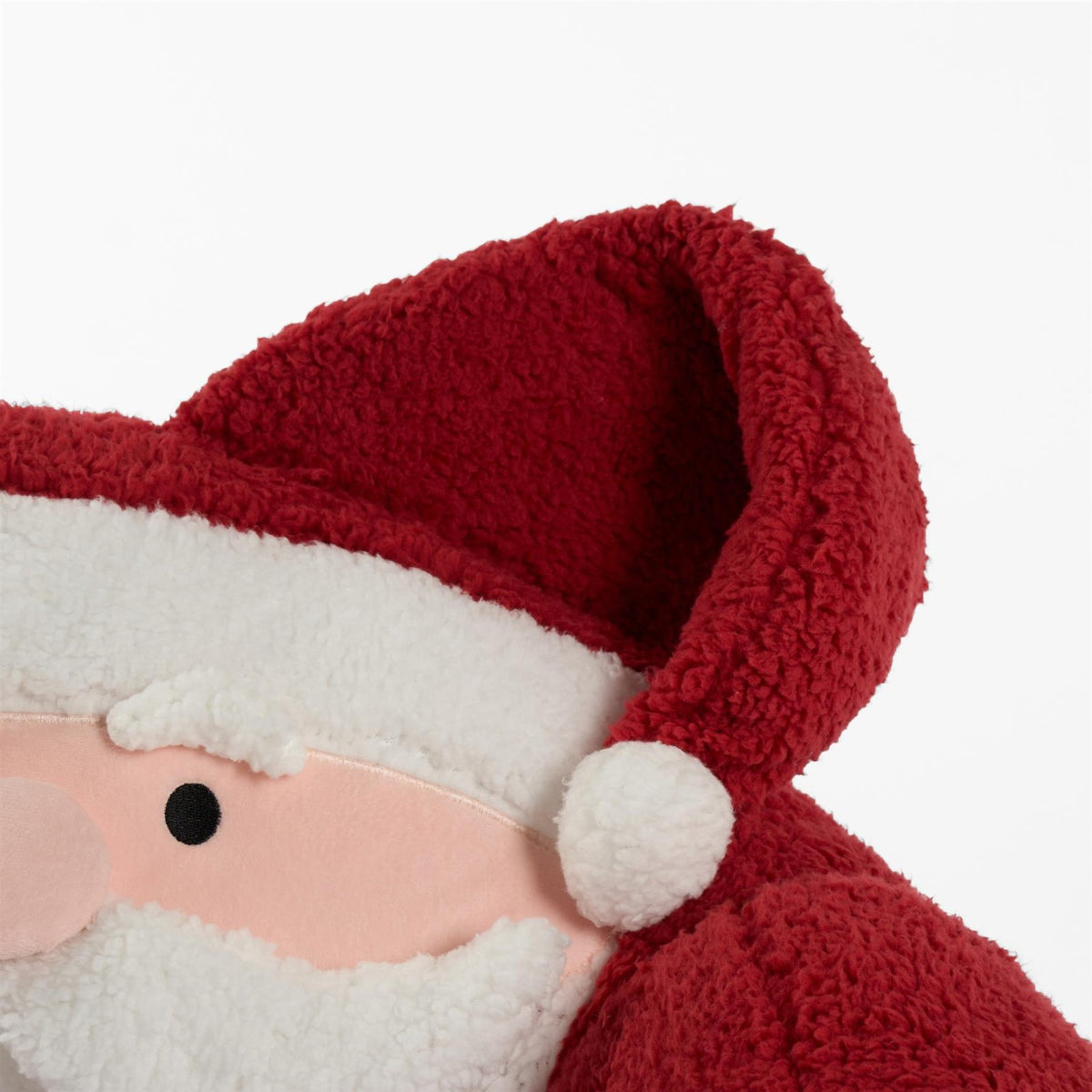 OHS Santa Cuddle Cushion Kids Soft Teddy Fleece Reading Pillow Xmas Bed Sofa