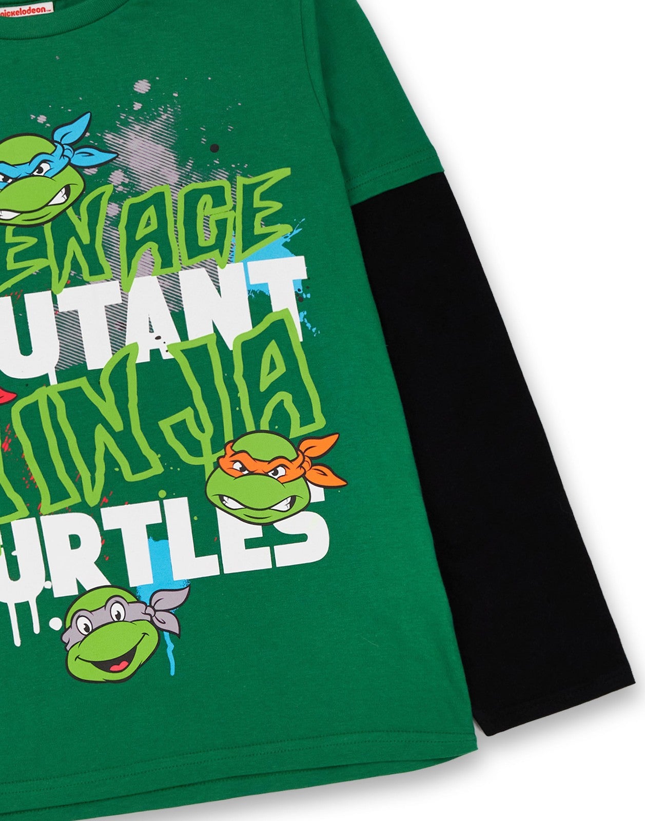Teenage Mutant Ninja Turtles Long Sleeved T-Shirt | Boys Green | Official Merch