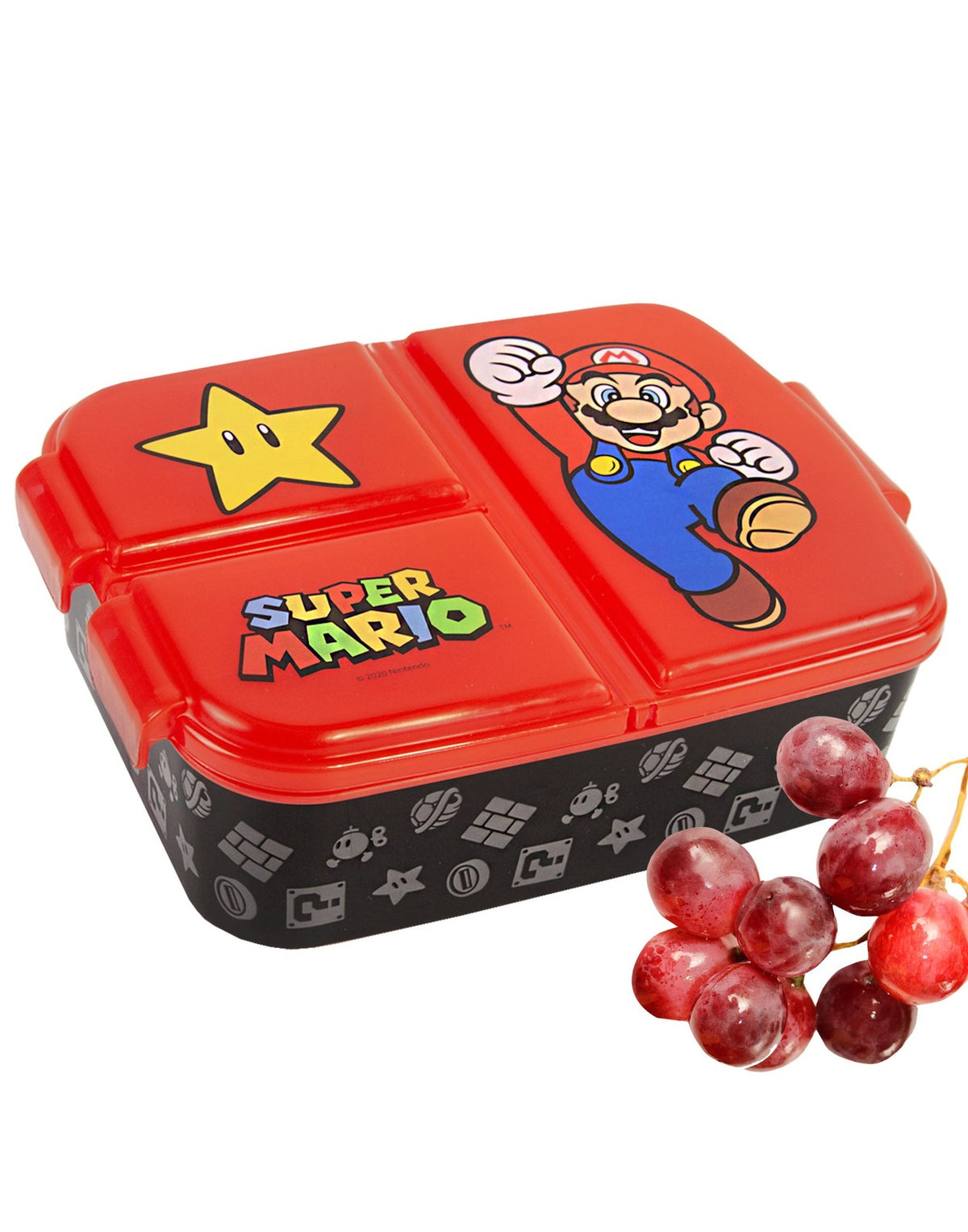 Nintendo Lunch Bag Bottle and Snack Pot | Unisex Kids Black | Official Merch
