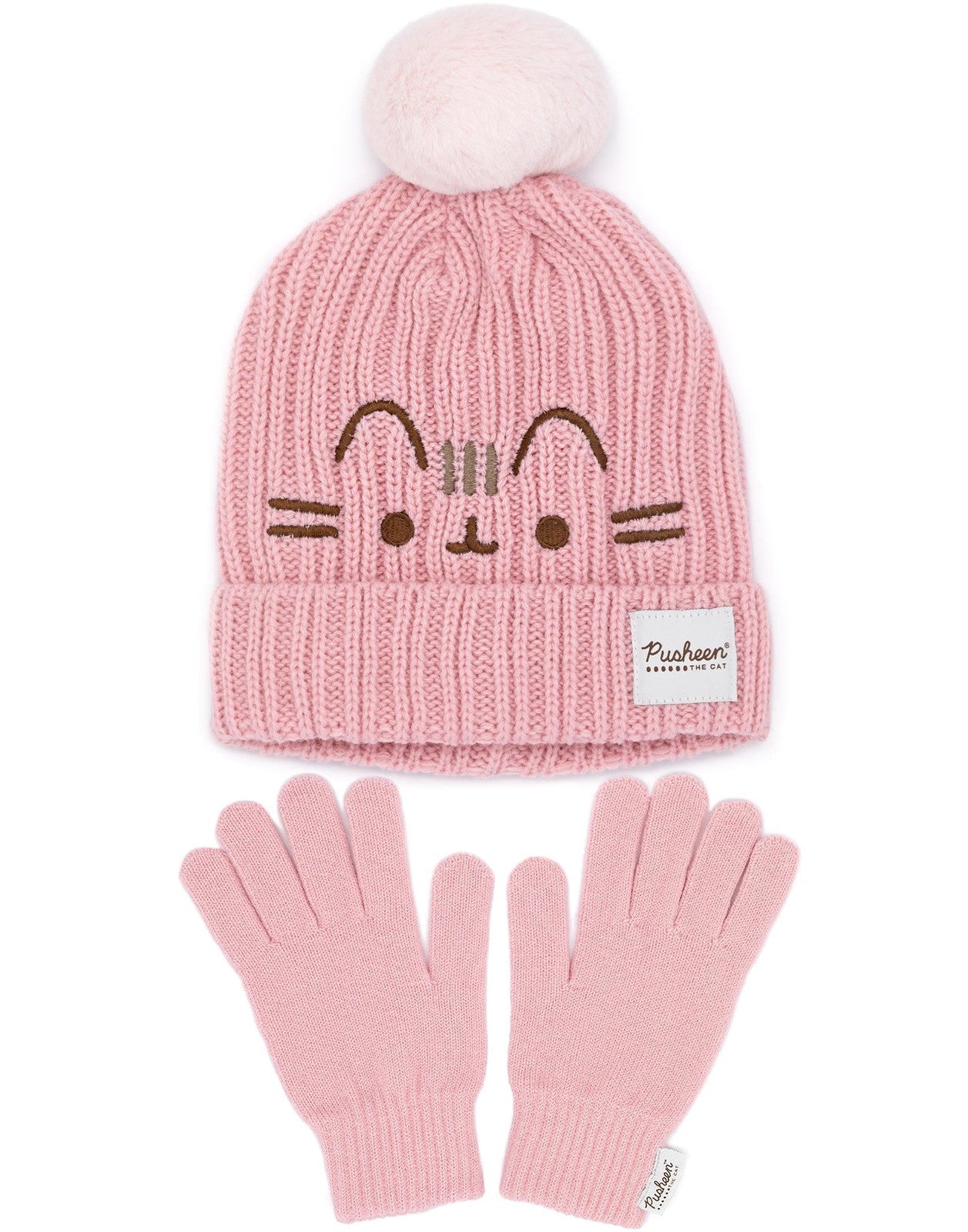 Pusheen Beanie and Gloves Set | Womens Pink | Official Merch