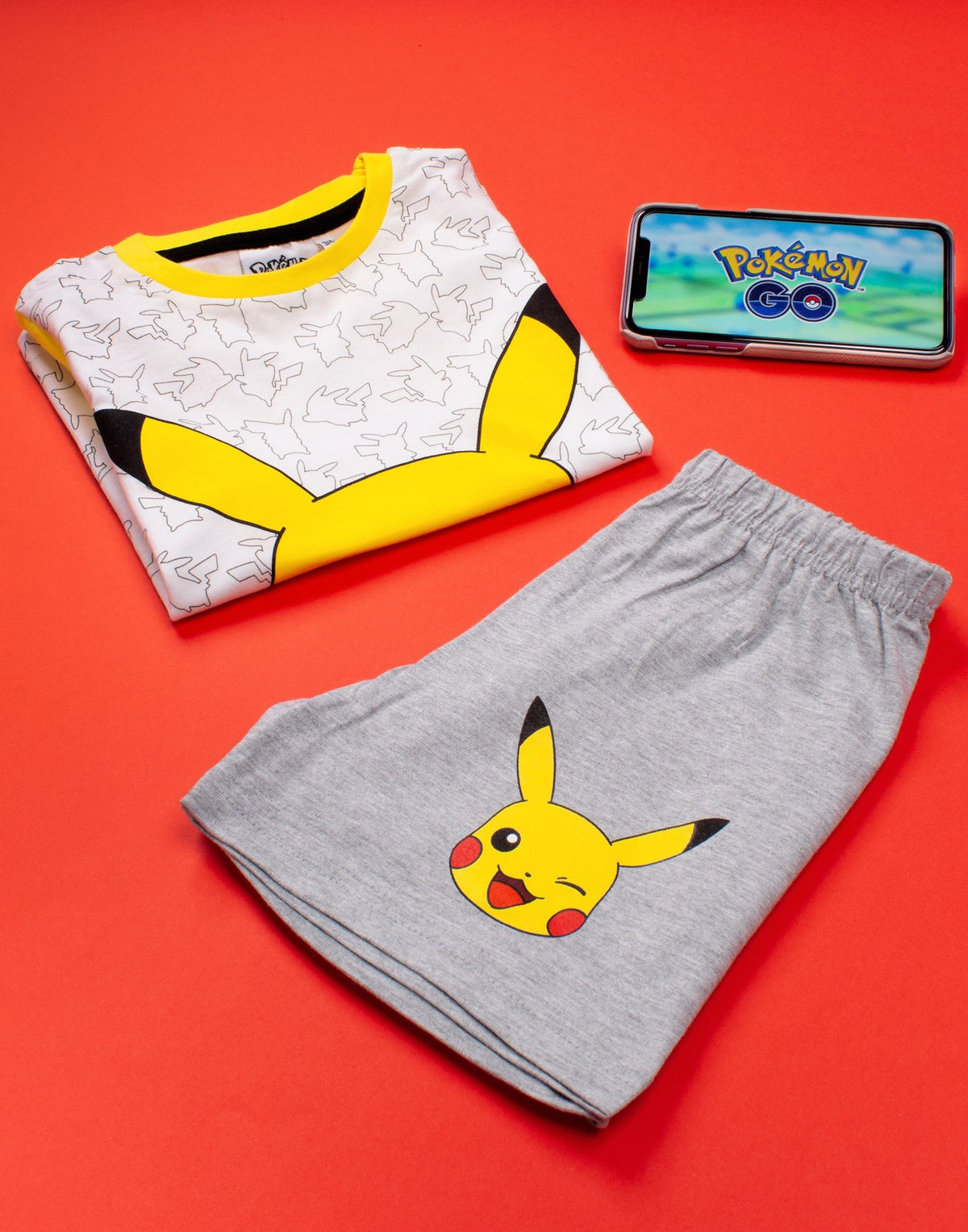Pokemon Short Sleeve Short Leg Pyjama Set | Boys White | Official Merch