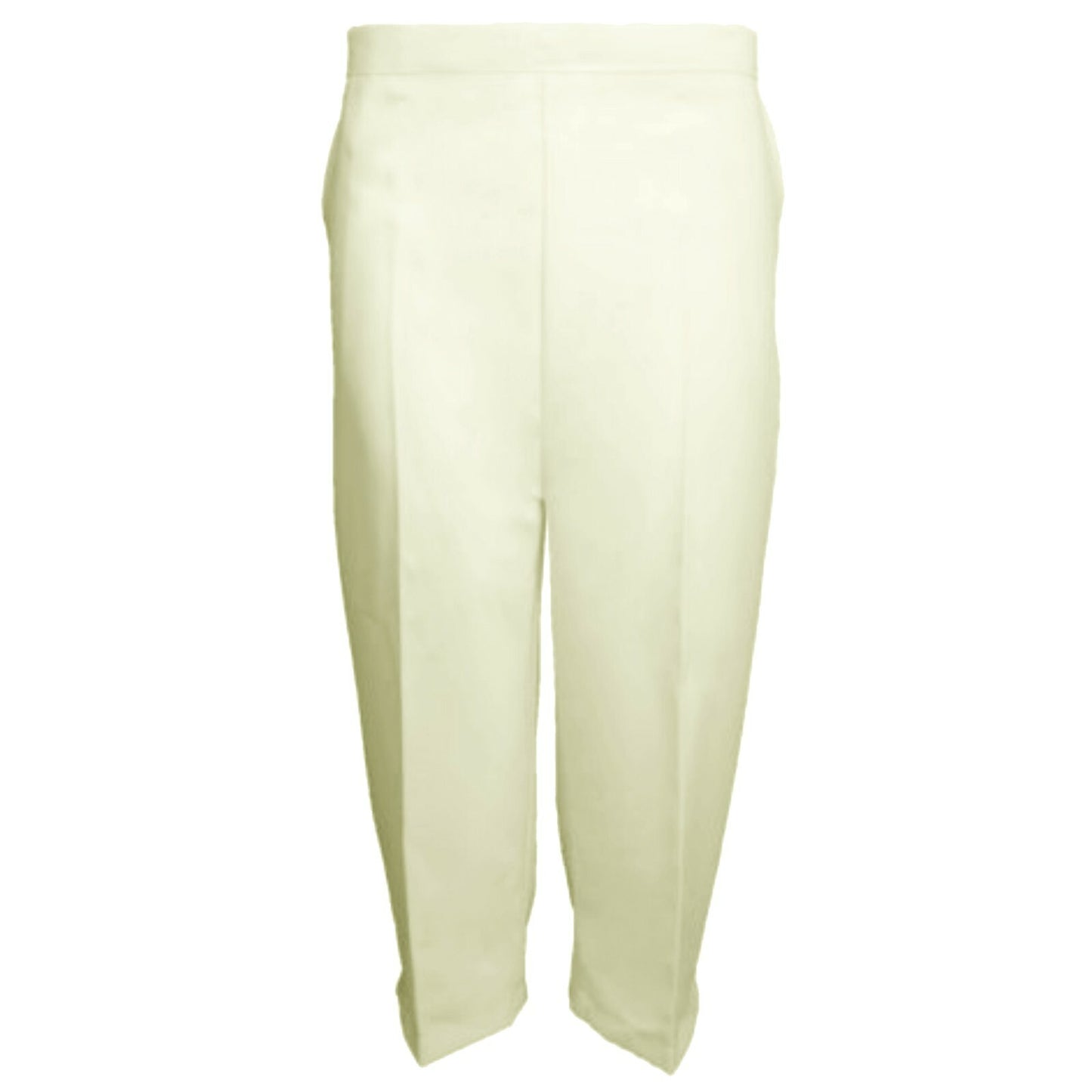 3/4 LENGTH WOMENS LADIES STRETCH ELASTICATED WAIST PLAIN PANTS CROPPED TROUSERS