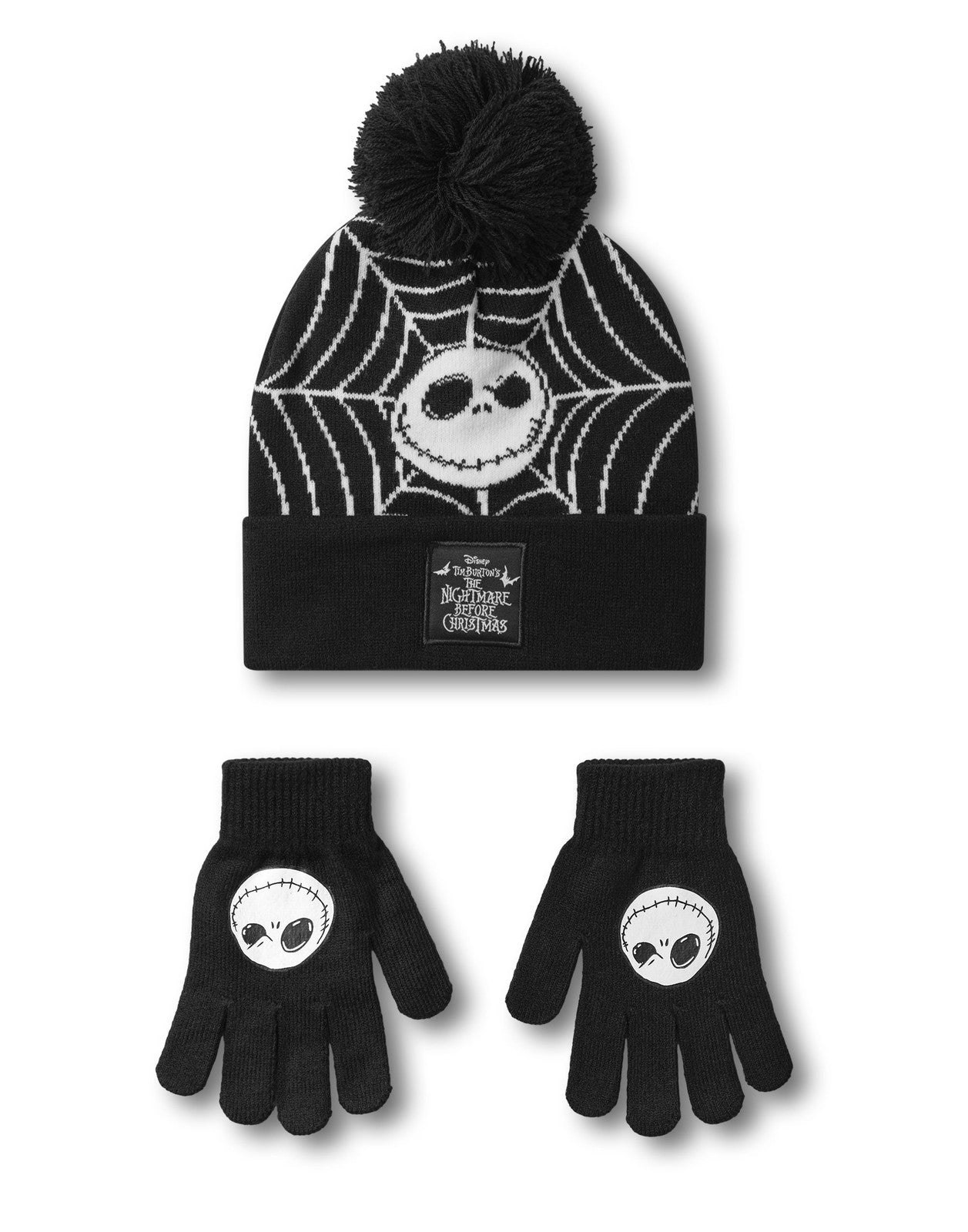 Disney Beanie and Gloves Set | Unisex Kids Black | Official Merch