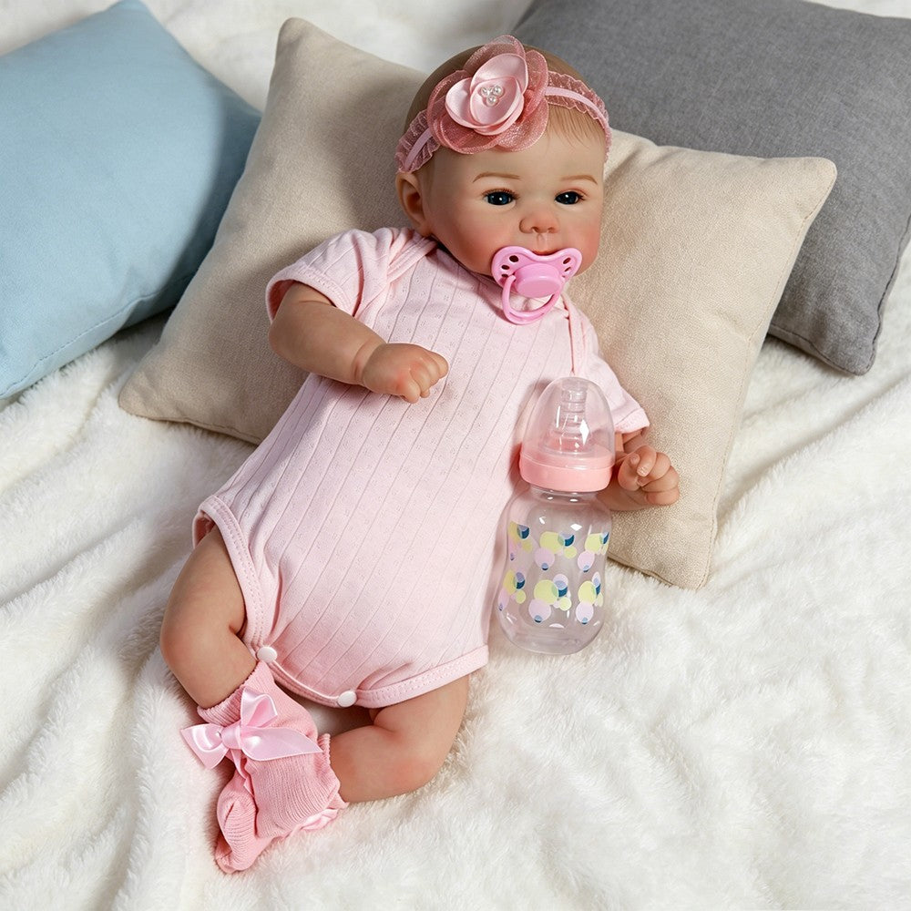 Realistic Reborn Newborn Baby Girl Doll Vinyl Silicone Handmade Lifelike Twins