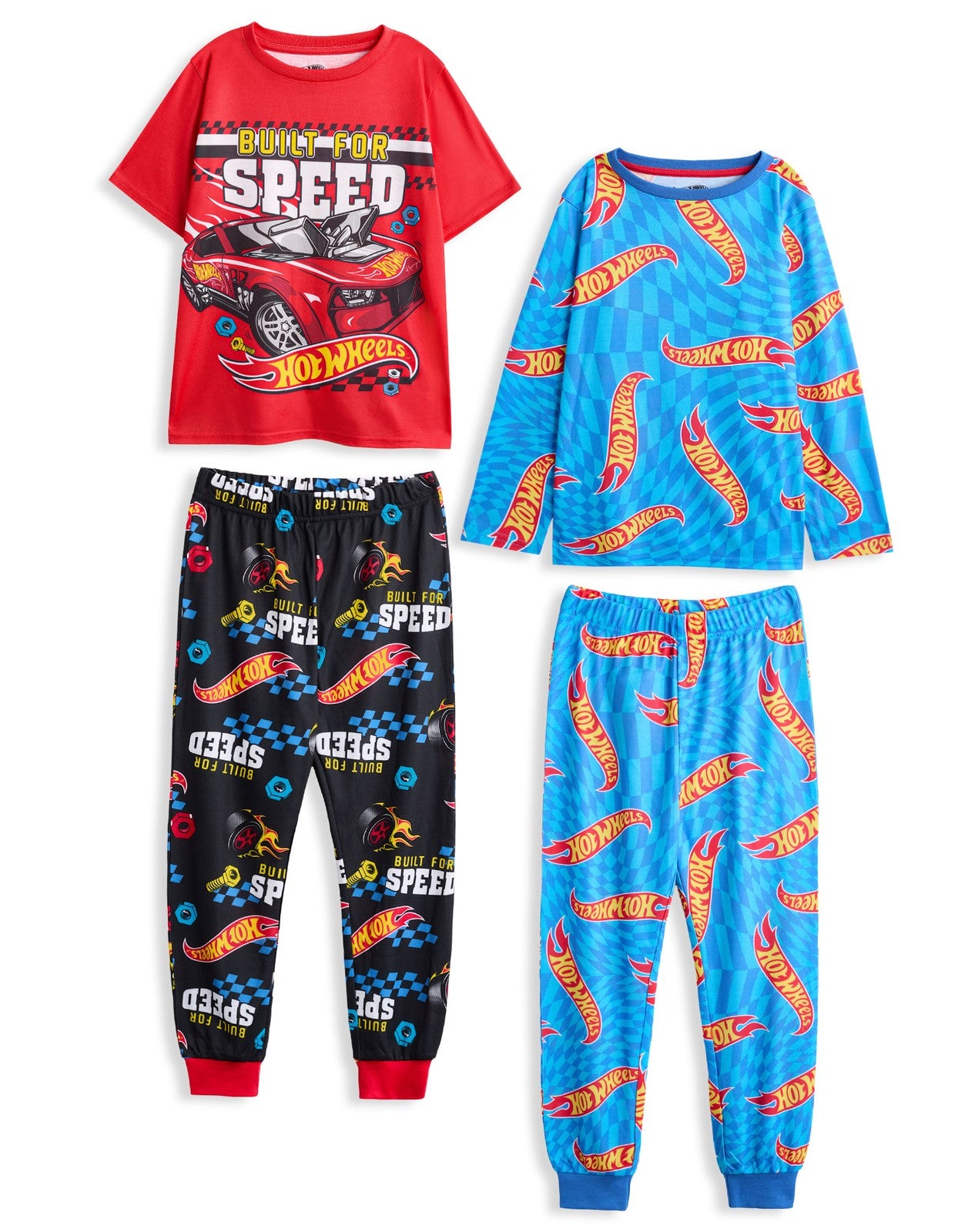 Hot Wheels Multi-Pack of 2 Long Leg Pyjama Set | Boys Multicoloured | Official M