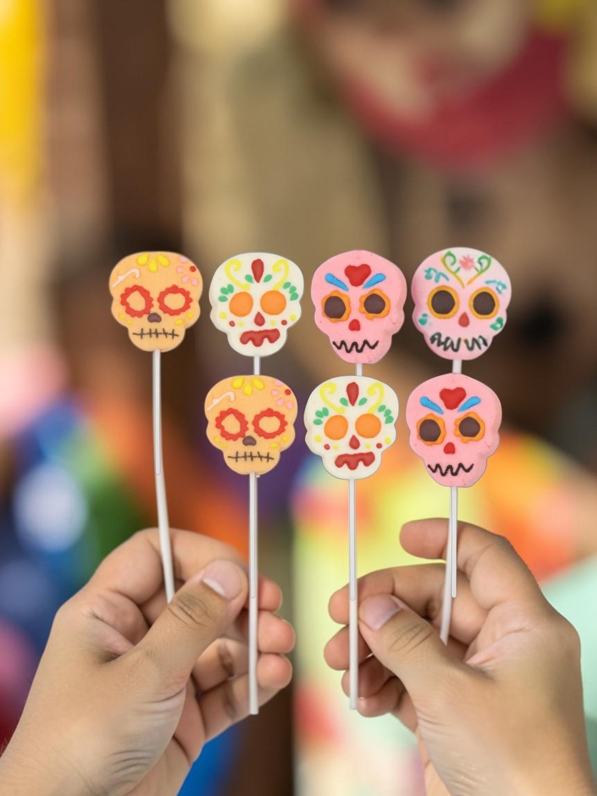 Skull Mallow Lollipops Halloween Fruit Flavoured Sweets 35g each 3, 6 or 12 Pack