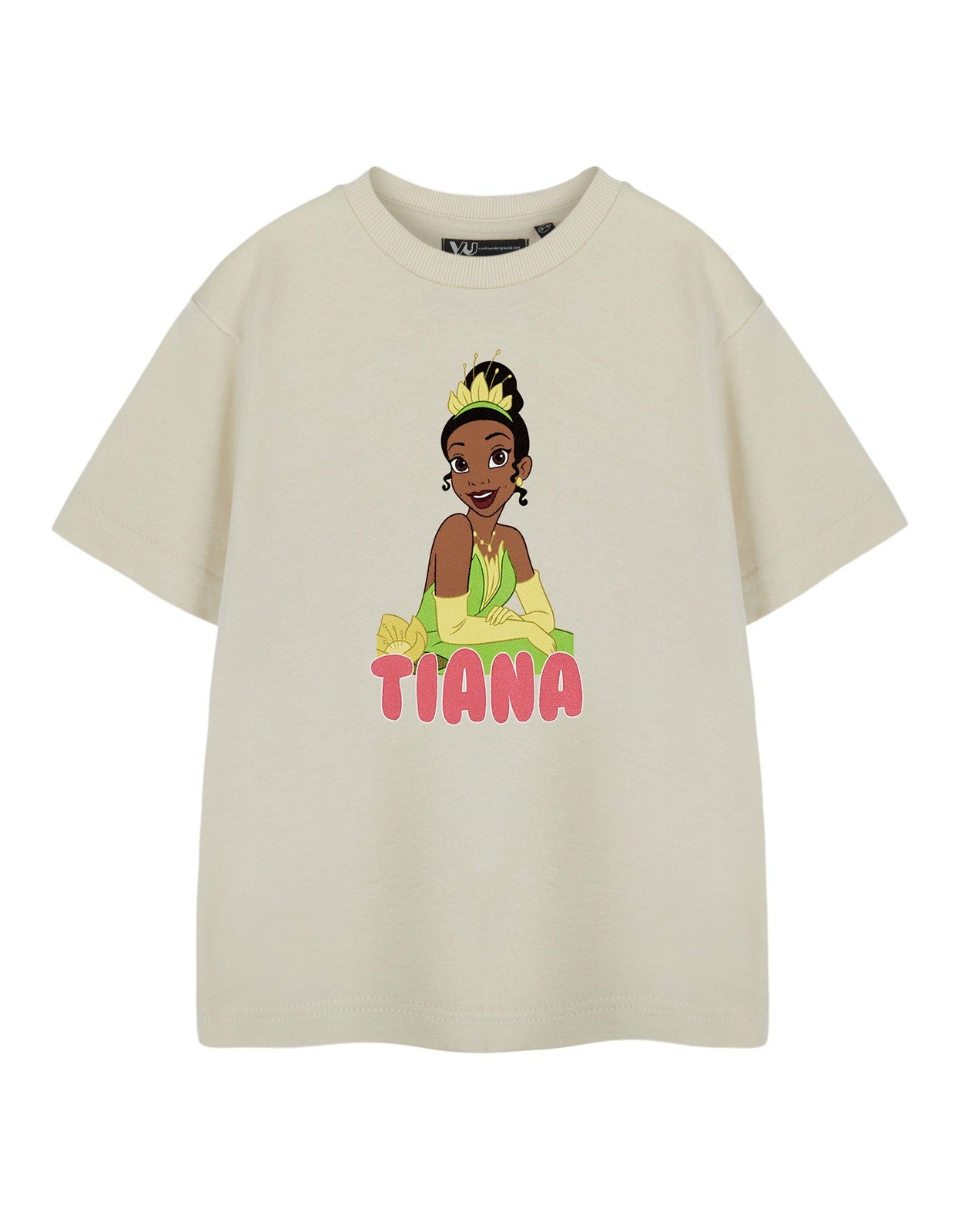 Disney Short Sleeved T-Shirt | Girls Oatmeal | Official Merch
