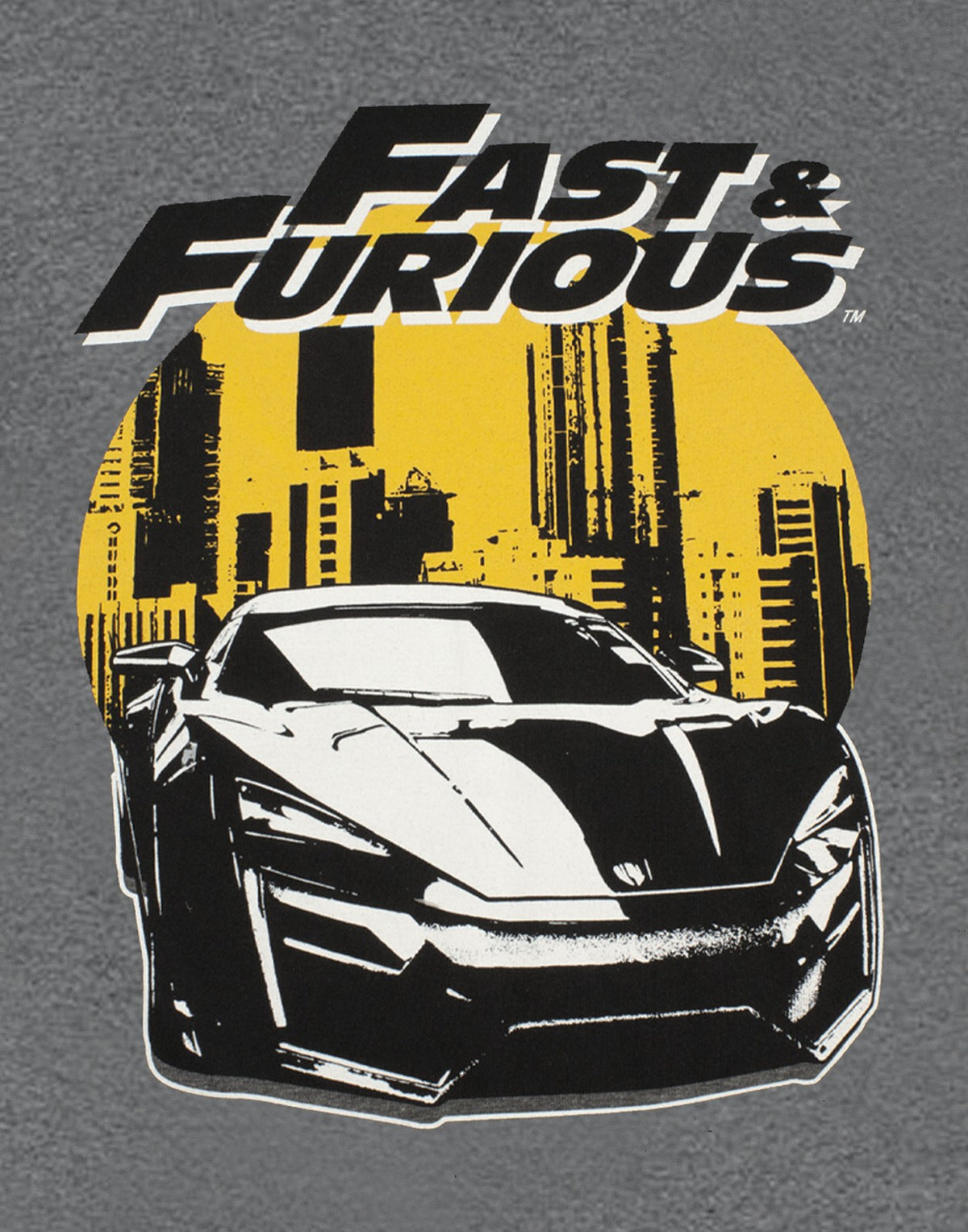 Fast And Furious Short Sleeved T-Shirt | Mens Charcoal | Official Merch