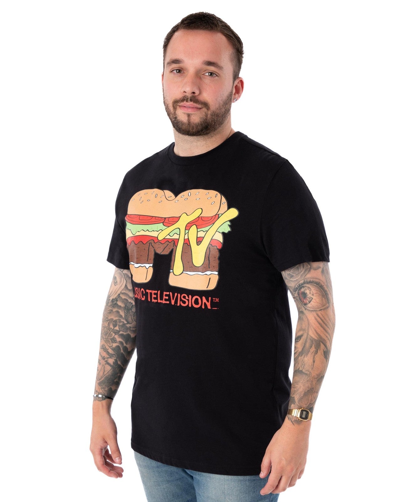 MTV Short Sleeved T-Shirt | Unisex Black | Official Merch
