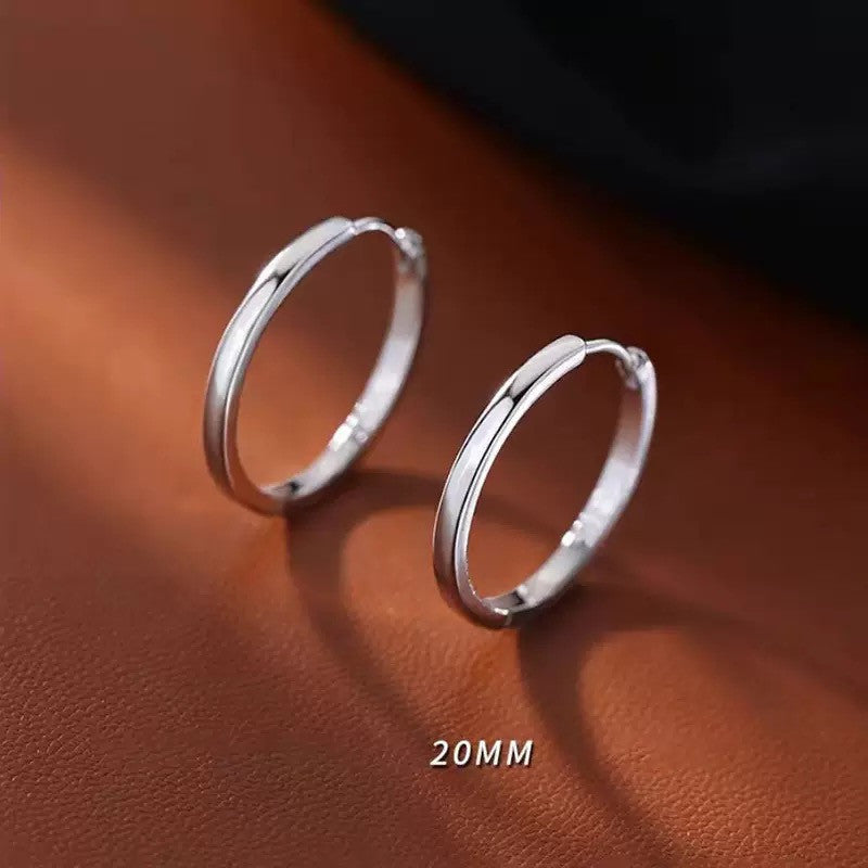 Womens Girls 925 Sterling Silver Fashion Huggie Hoop Earrings Jewellery Gift UK