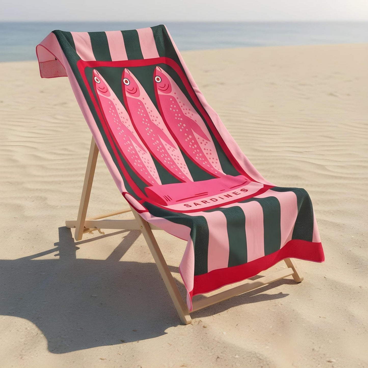 OHS Slogan Beach Towel Printed Quick Dry Summer Travel Microfibre Absorbent Swim