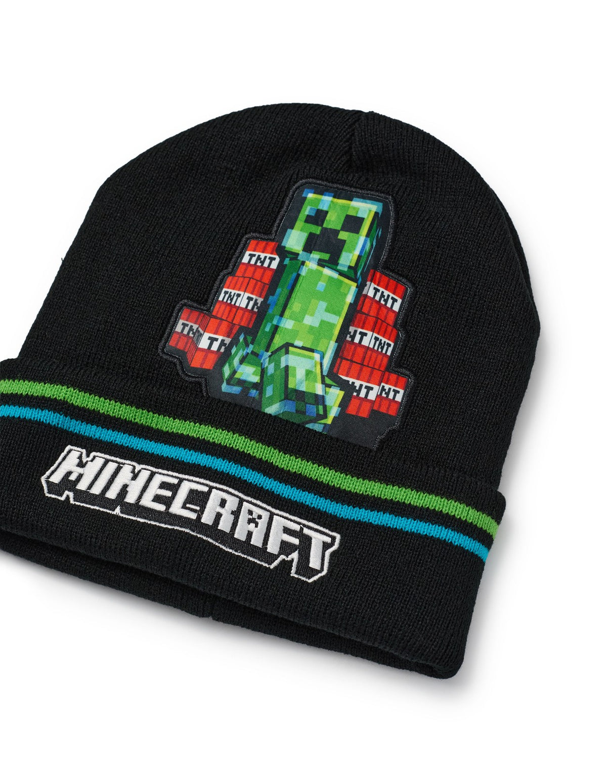 Minecraft Beanie and Gloves Set | Boys Black Gaming | Official Merch