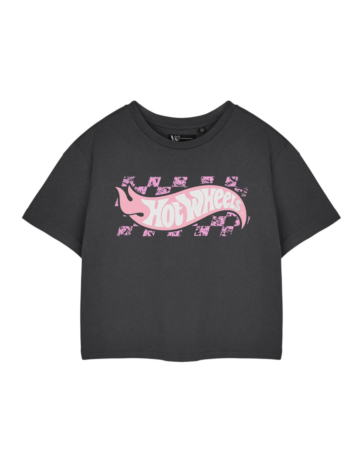 Hot Wheels Cropped Short Sleeved T-Shirt | Womens Charcoal | Official Merch