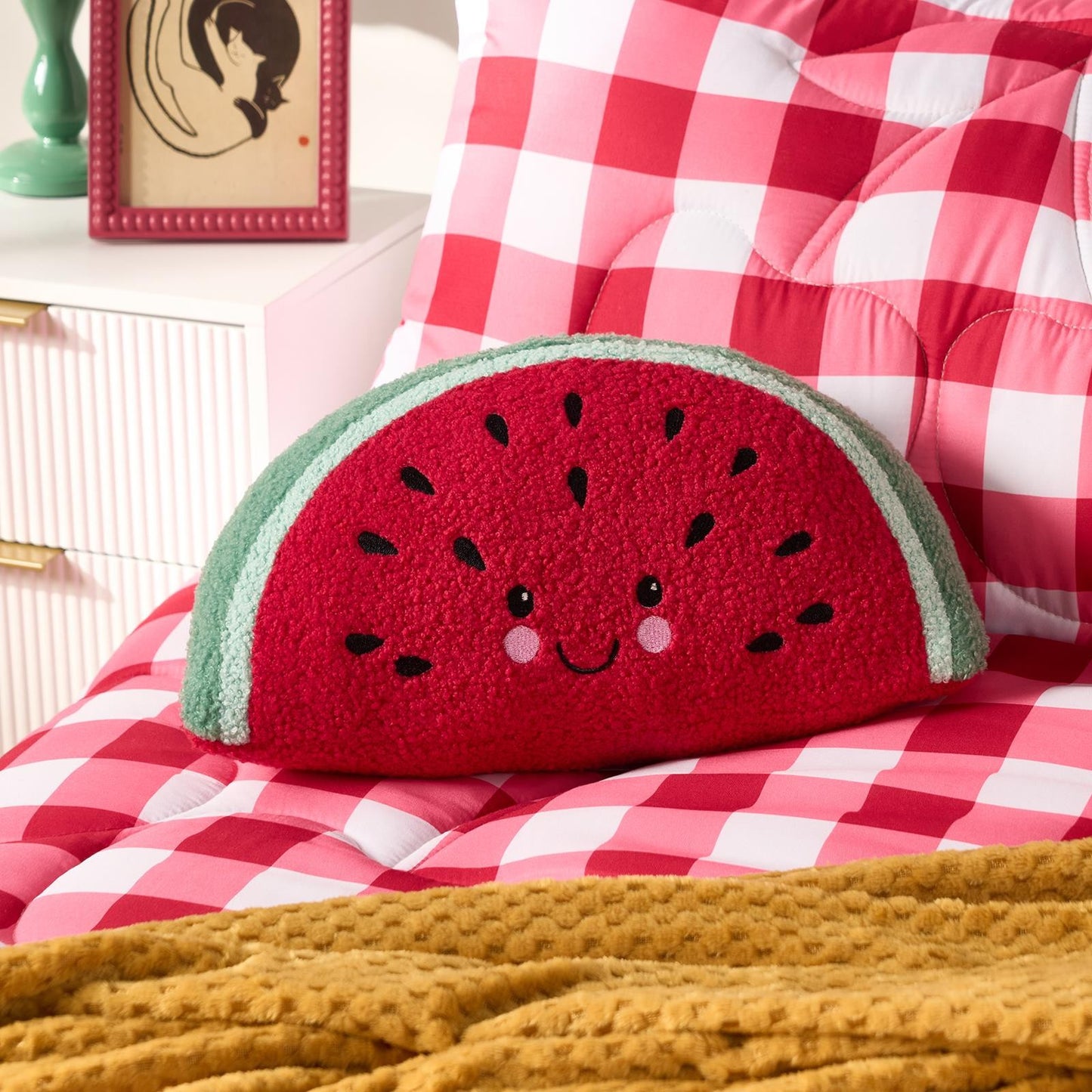 OHS Watermelon Cushion Decorative Filled Scatter Throw Pillow Home Decor