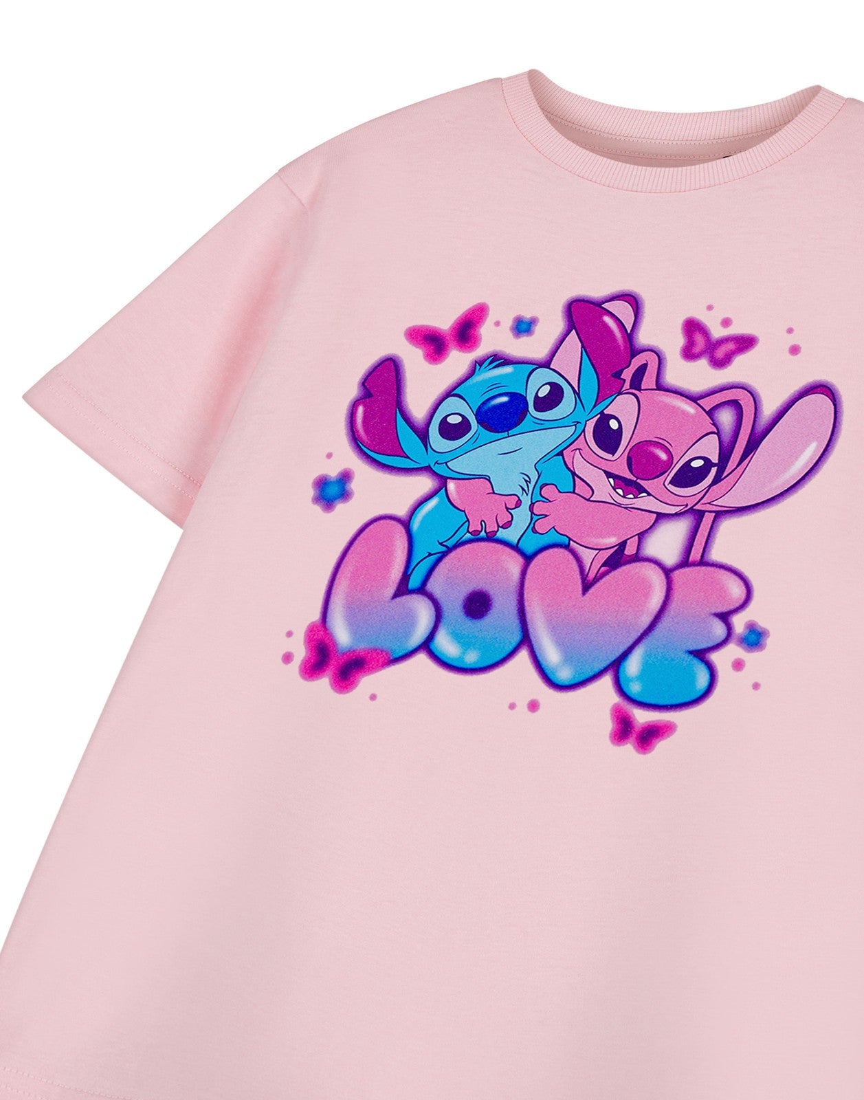 Disney Short Sleeved T-Shirt | Girls Pink | Official Merch