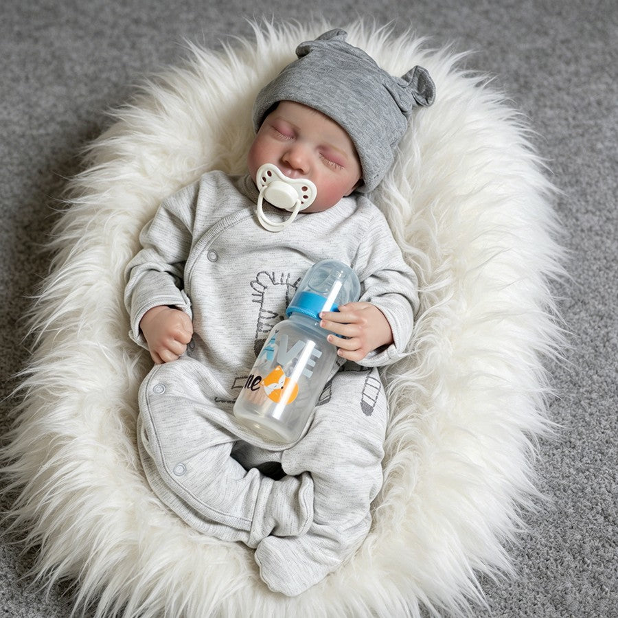 18in Handmade Reborn Baby Dolls Vinyl Silicone Realistic Newborn Boy Twins Gifts