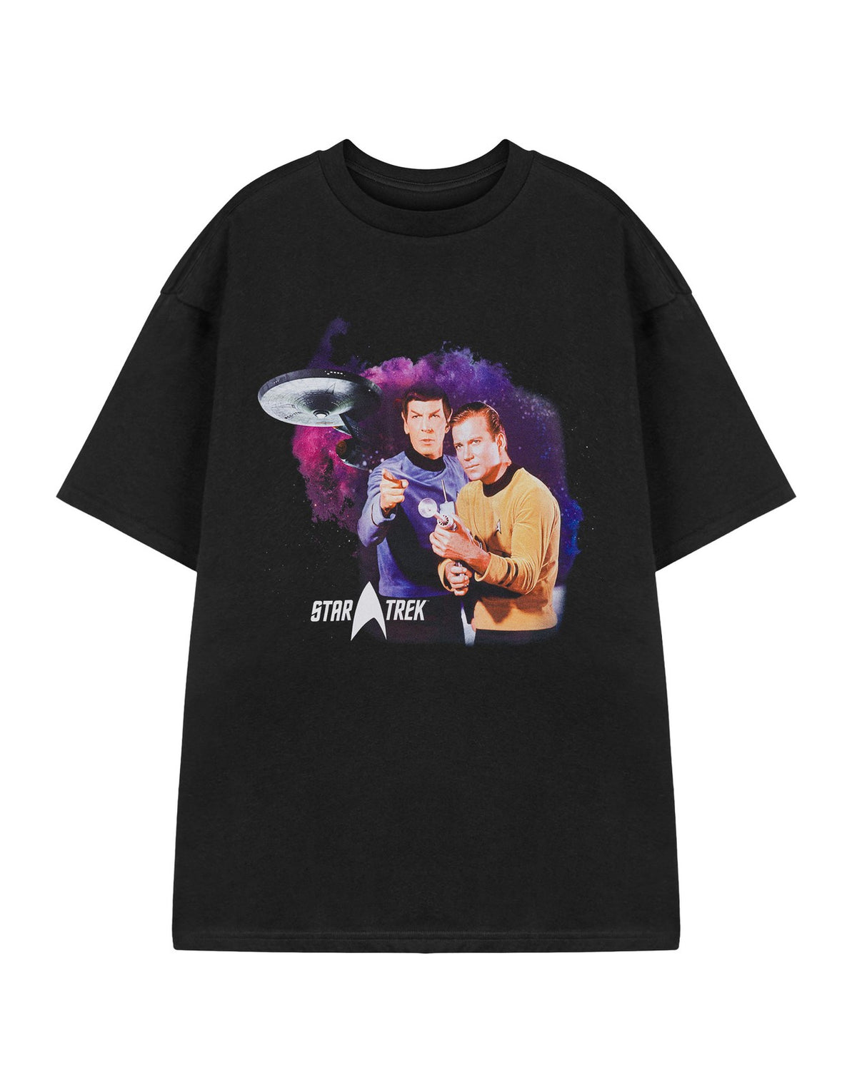 Star Trek Short Sleeved T-Shirt | Mens Black | Official Merch