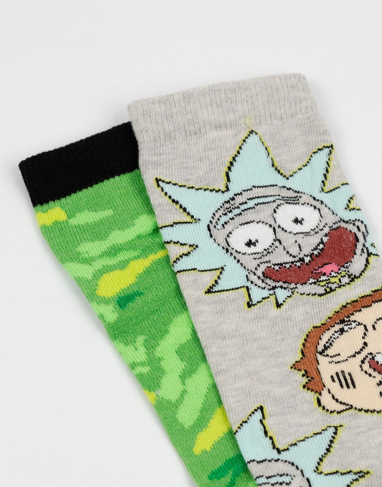 Rick And Morty Calf Socks Set of 5 | Mens Green | Official Merch