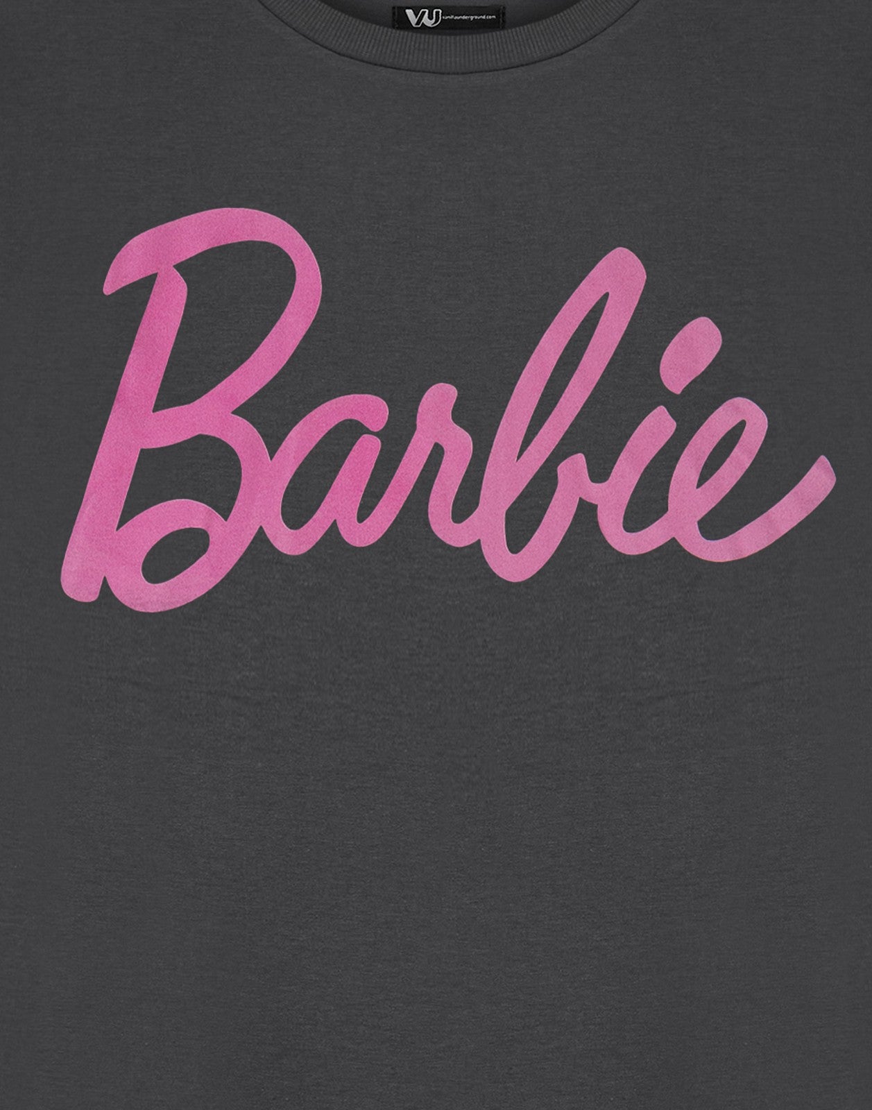 Barbie Short Sleeved T-Shirt Dress | Womens Charcoal | Official Merch