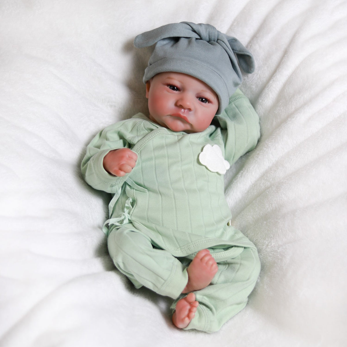 Life Like 18" Reborn Dolls Newborn Baby Vinyl Silicone Realistic Boy Doll Gift