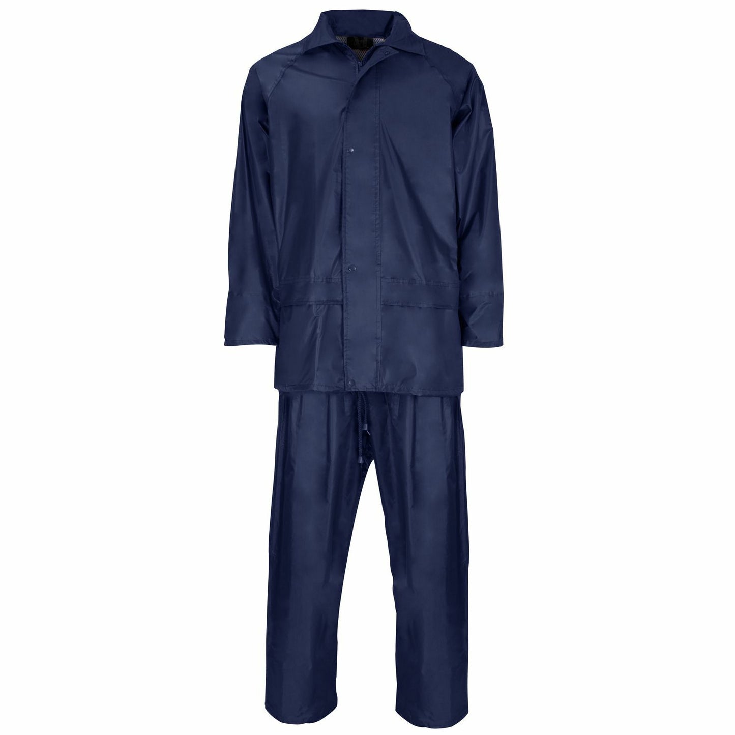 UNISEX RAIN SUIT MENS WOMEN WATERPROOF WORK WEAR PVC COAT TROUSER JACKET OVERALL