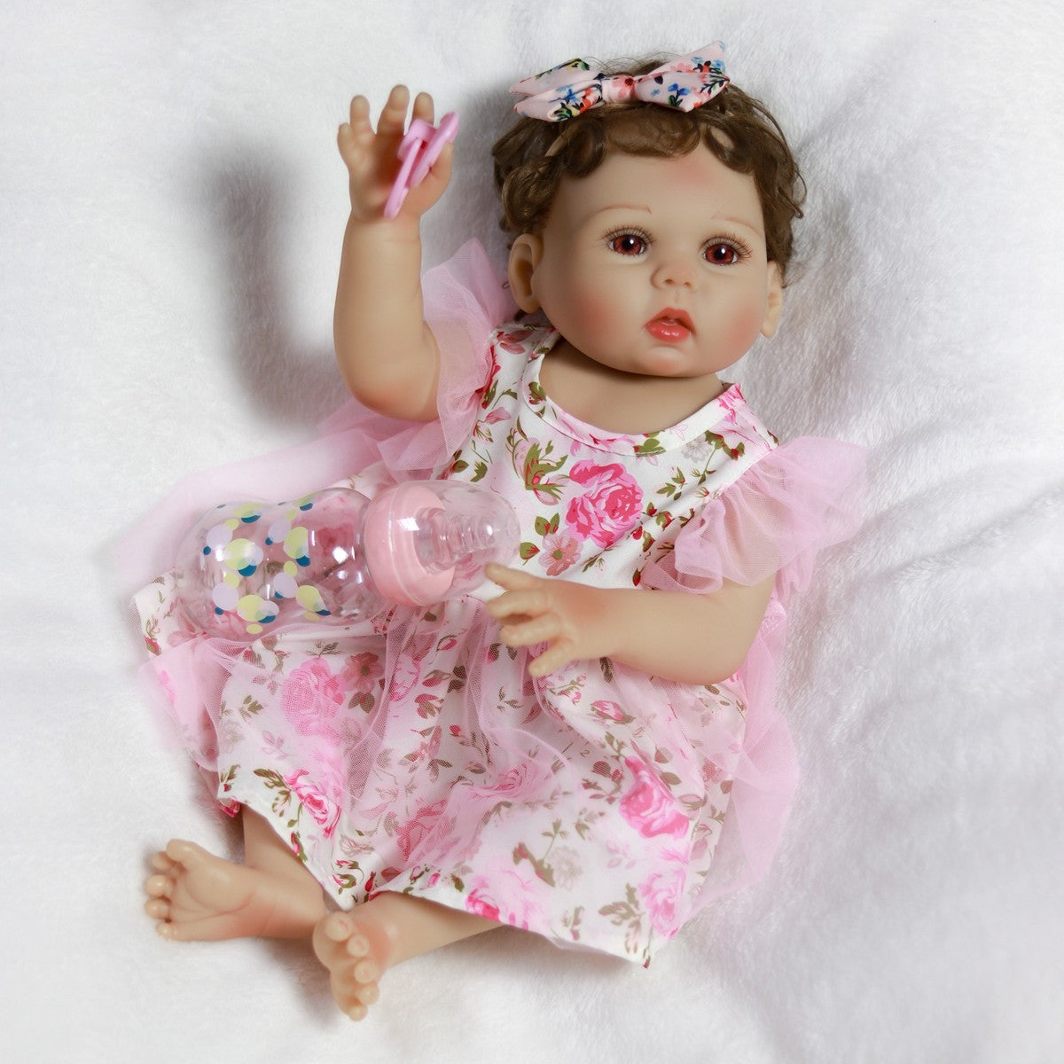 Realistic Reborn Doll Full Body Vinyl Silicone Twins Handmade Newborn Baby Girl